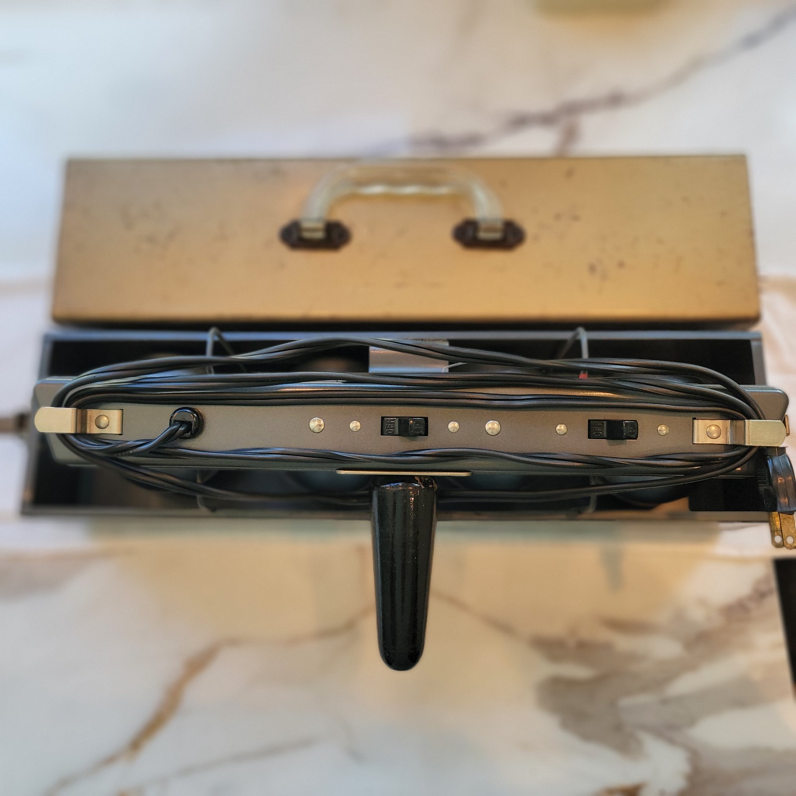 VINTAGE Smith Victor GL43 4 Socket Movie Photography Light Bar w/ Metal Case