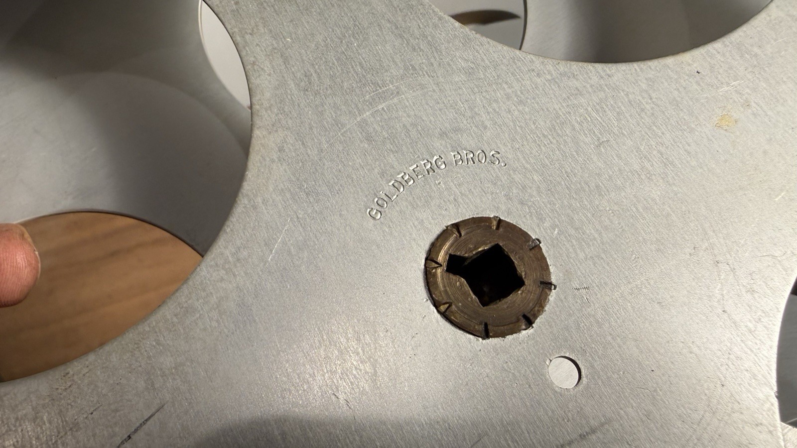 Goldberg Co 35mm Split Film Reel 1200ft for editing Movieola