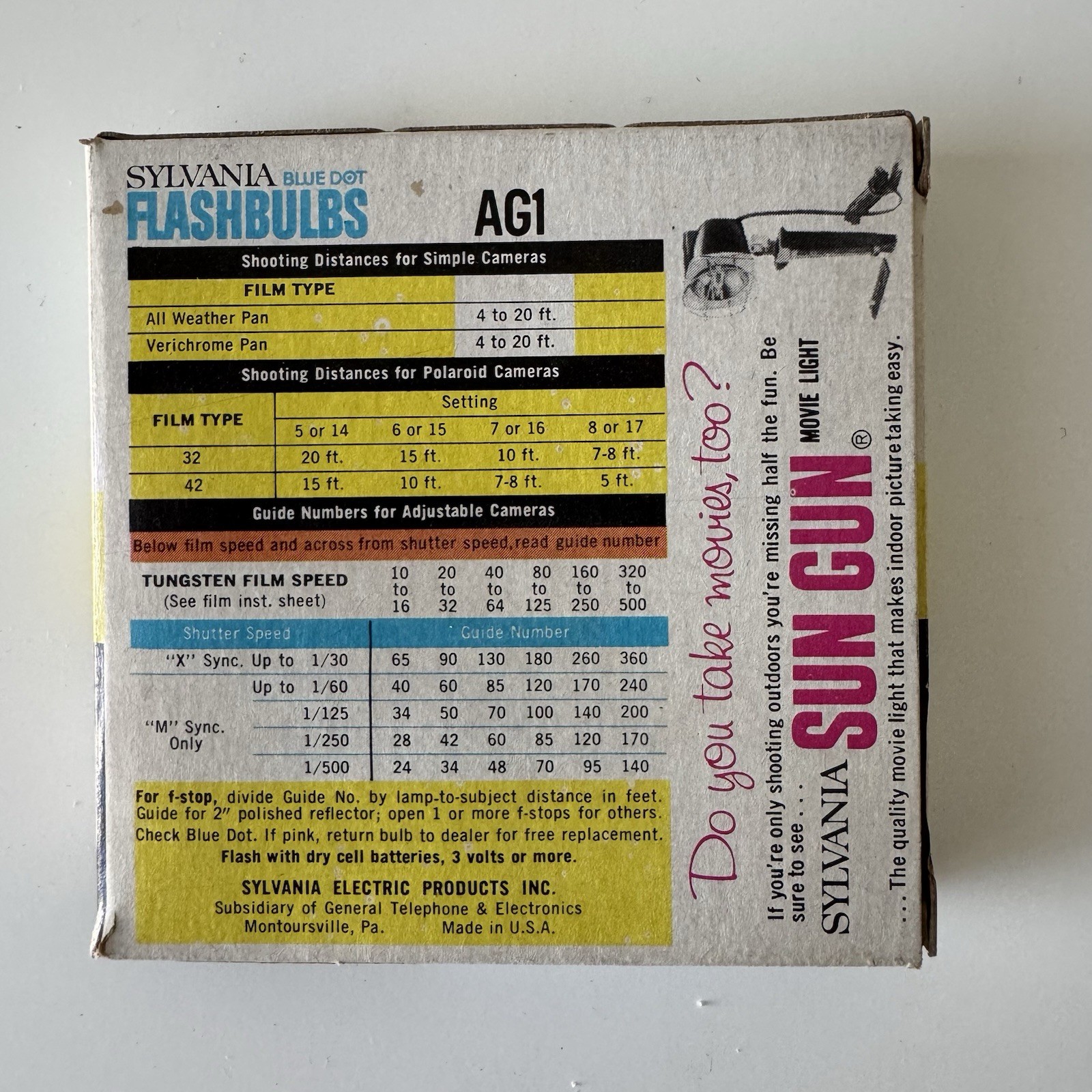 Vintage Sylvania Blue Dot AG1 AG1B Flashbulbs Camera Flash Bulbs Lot w/ Boxes
