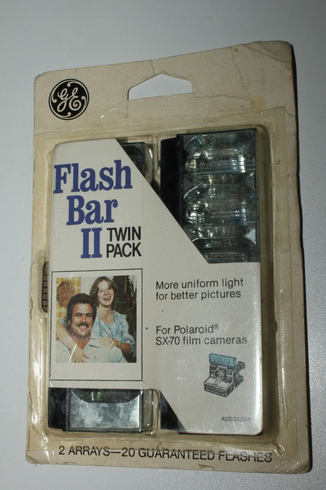 Vintage GE Flash Bar II Twin Pack For Polaroid SX-70 Cameras – 20 Flashes