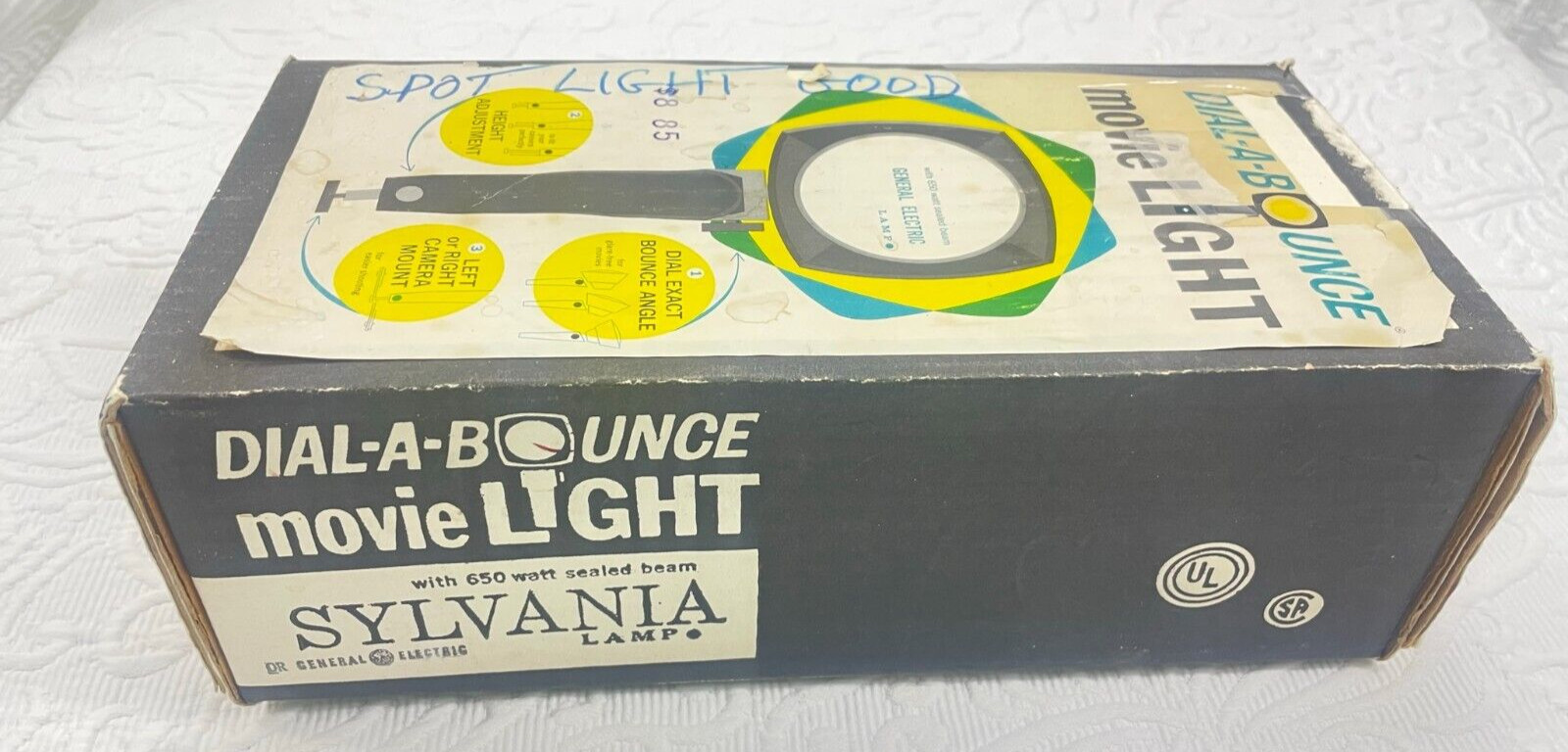 Sylvania Vtg Dial-A-Bounce Movie LIght with 650 Watt Sealed Beam