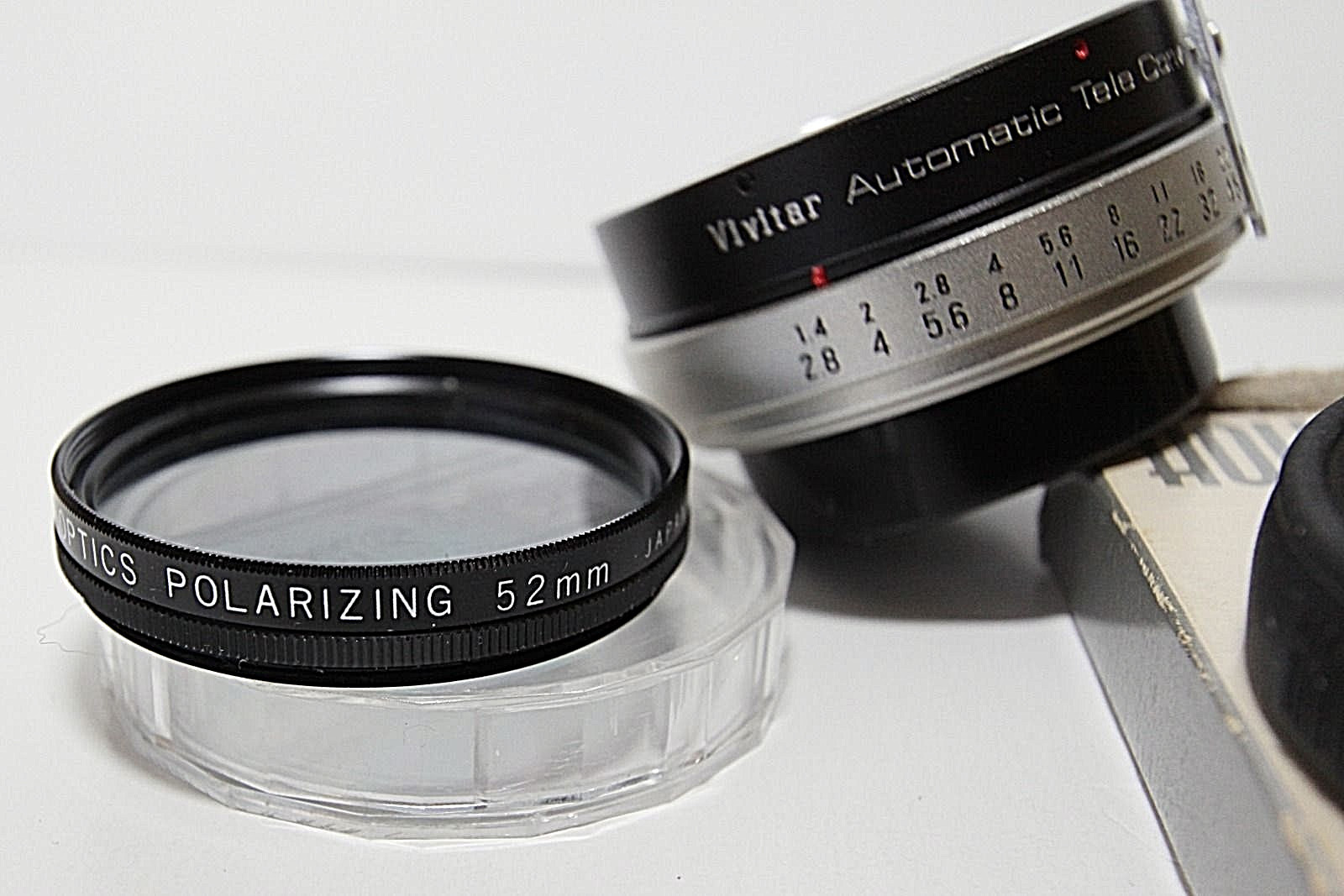 Film Camera Accessories 35MM 2X Teleconverter Lens Filter Hood MD Mount Vintage