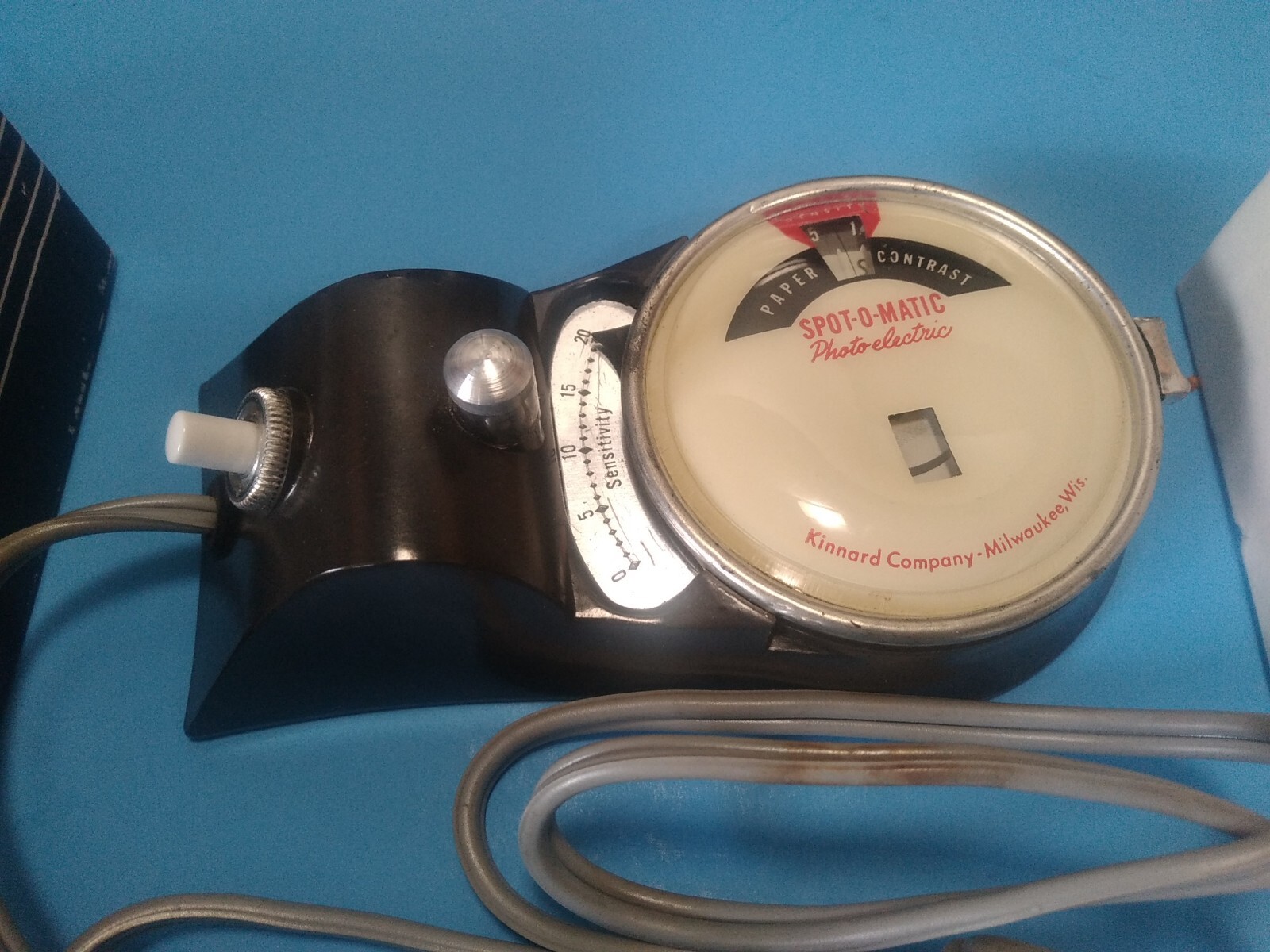 Photo-Electric Spot-O-Matic Enlarging Meter Original Box w/ Instructions Kinnard