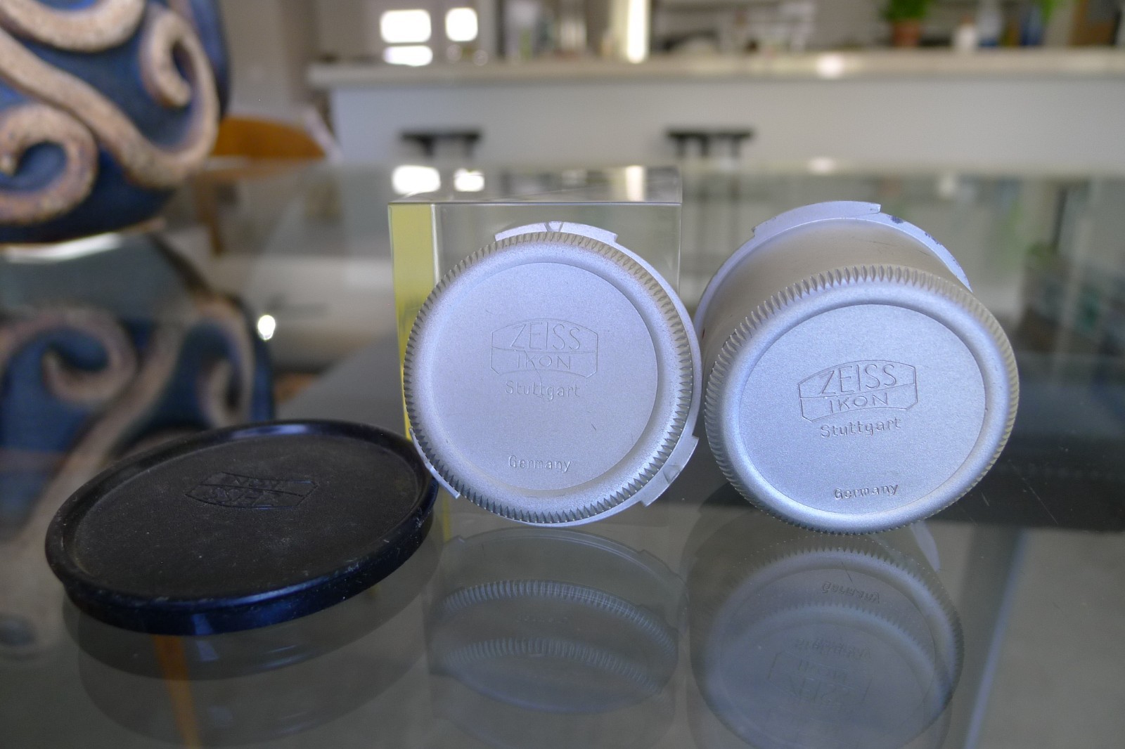✅ ZEISS IKON ORIGINAL LENS REAR CAPS x2 + FRONT CAP FOR CONTAREX ZEISS