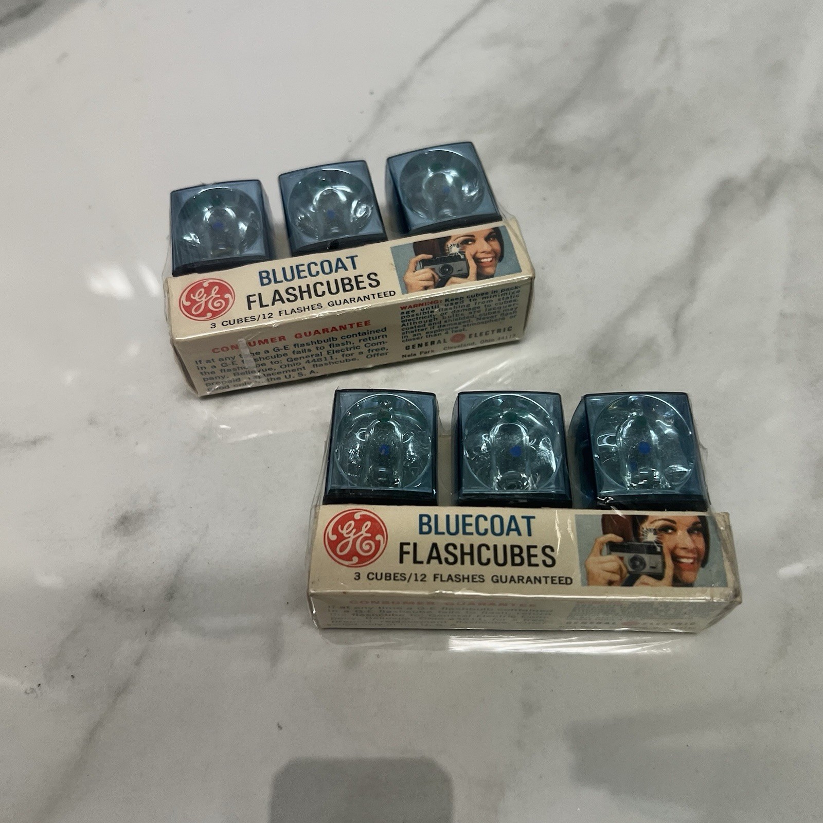 NEW Vintage General Electric Bluecoat Flashcubes For Camera 2 pack, see photos
