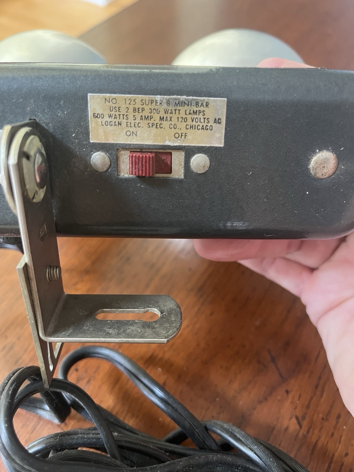 Vintage Logan No. 125 “Mini bar” Auper 8 movie light