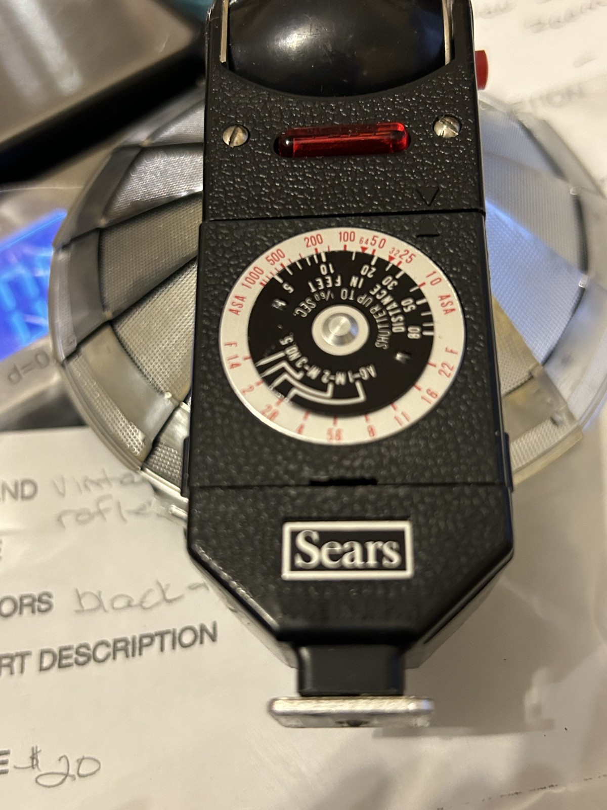 SEARS Flash Unit with Bulb Reflector and Bracket Vintage Photo Accessory(R)