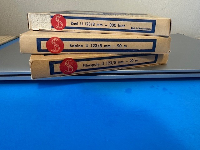 Vintage 1950s Stocko 5” Reel 8mm 300ft In Original Box- Lot Of 3 West Germany