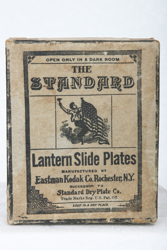 Antique Standard Glass Lantern Slide Dry Plates Box, Kodak Co. film photo camera