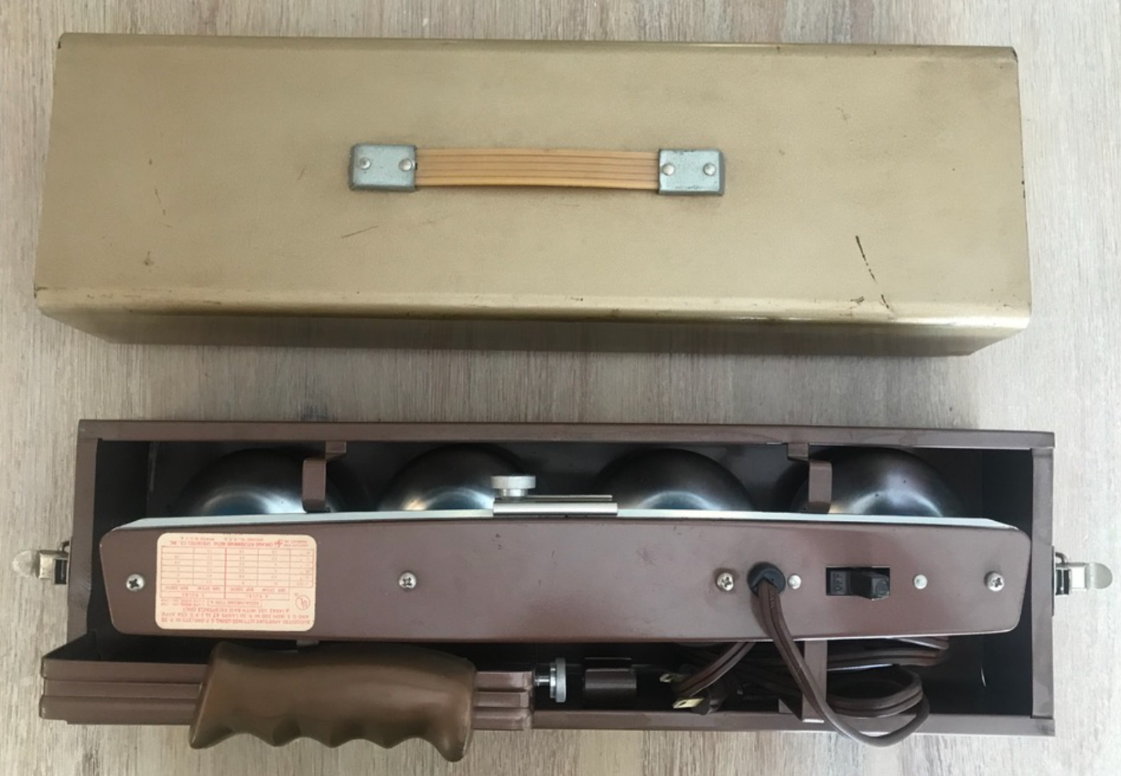 Vintage Movie Light Bar Case Tested 4 Bulbs Filming Photography CKC 150M Chicago