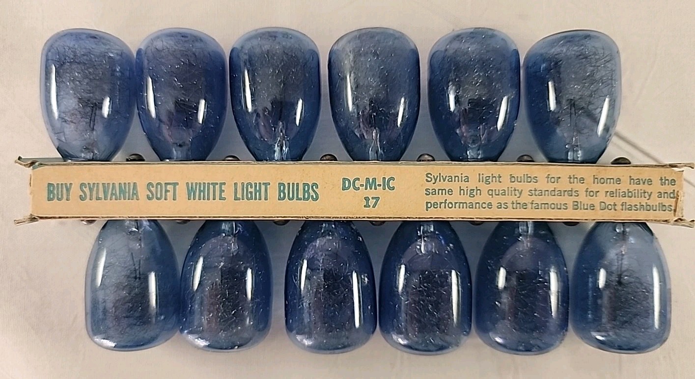 12 Vintage Sylvania Blue Dot Flash Bulbs M3b Flashbulbs For Camera,new Old Stock