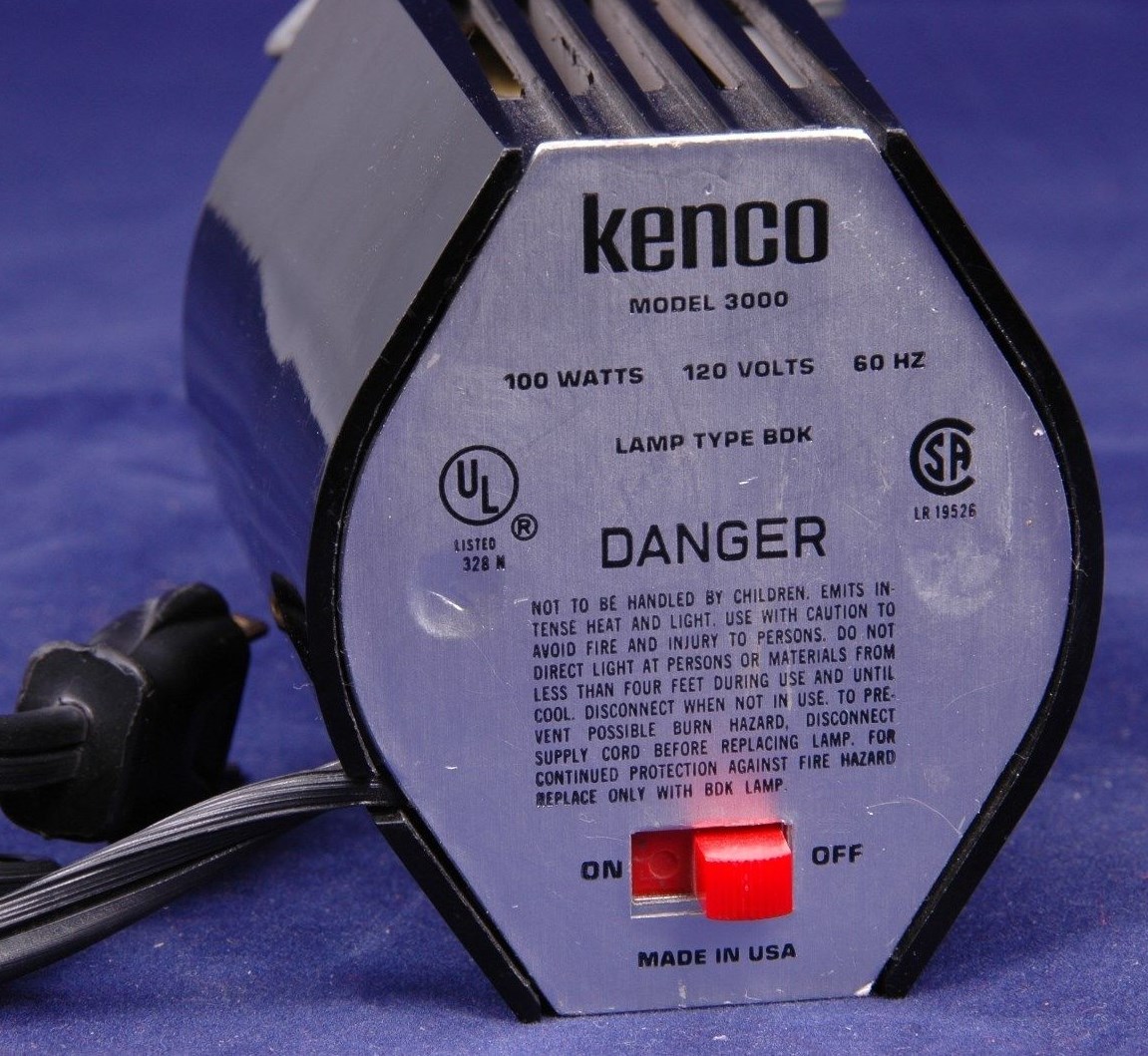 Kenco Model 3000 Movie Light, Lamp Type BDK, 100W 120V 60HZ-Tested