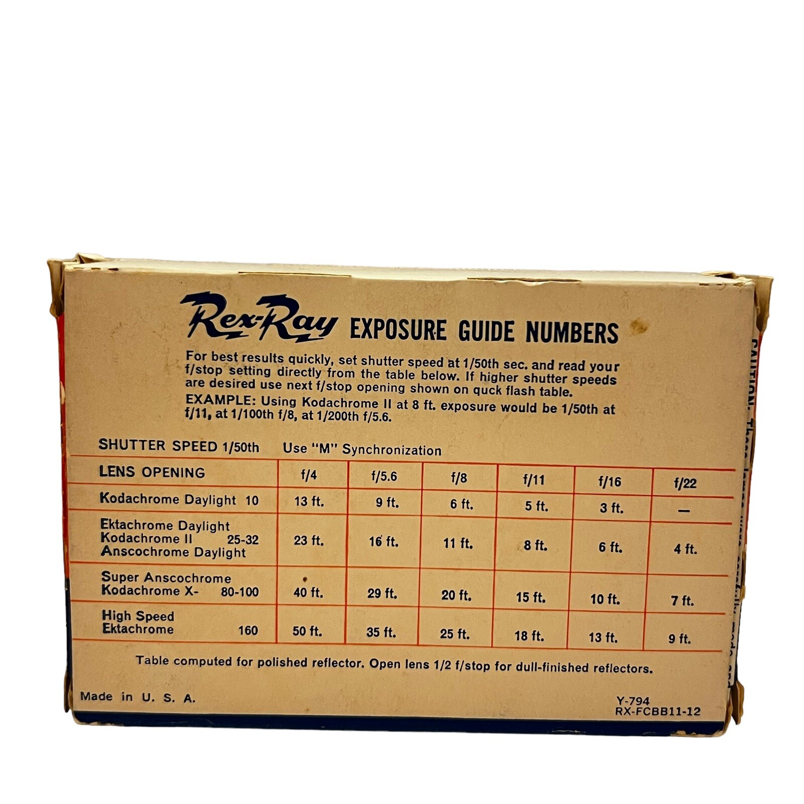 Vintage REX-RAY FLASH BULBS No. 5B Never Used 9 Blue Bulbs Total READ RARE