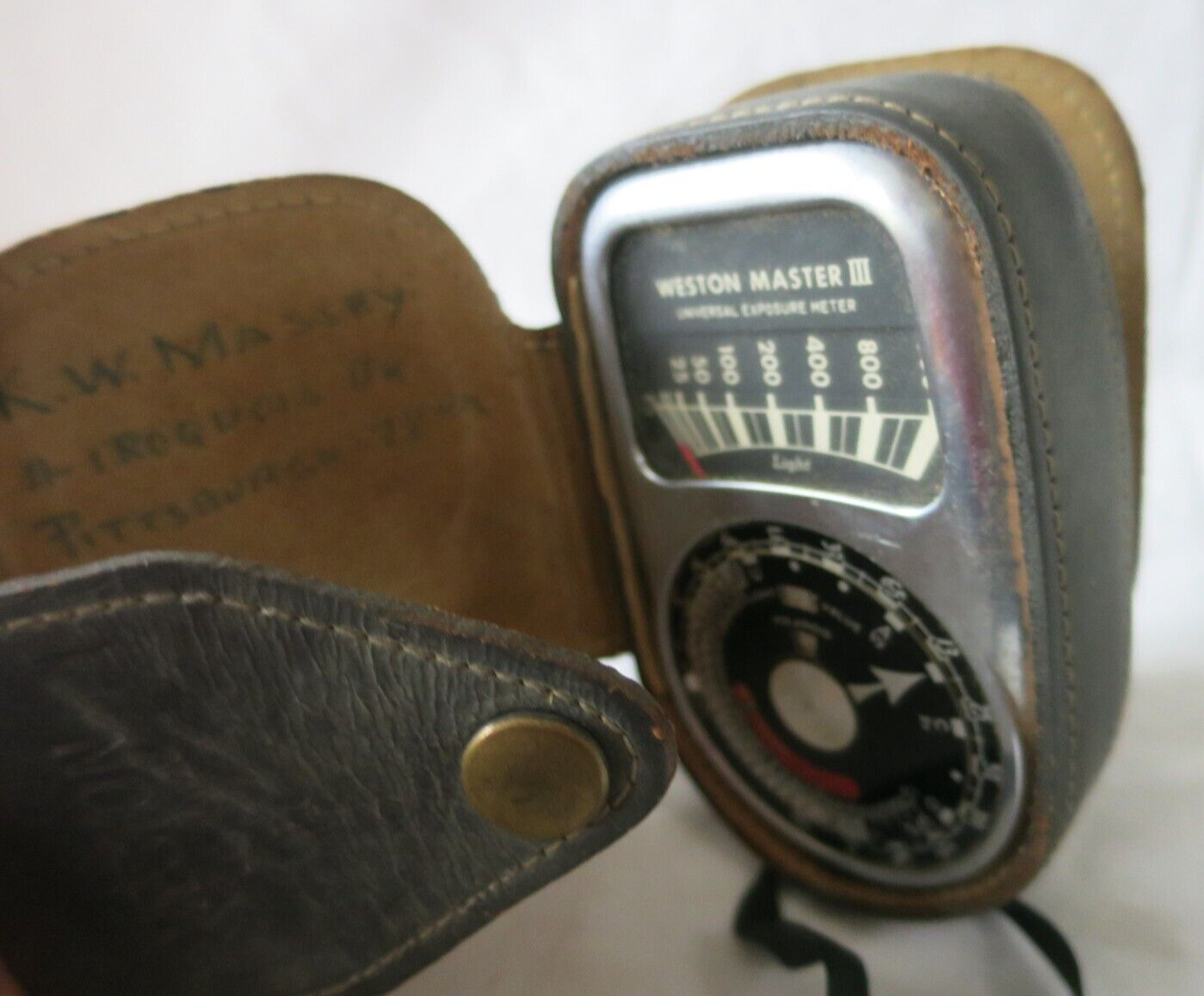 Weston Master III Vintage Photography Universal Exposure Meter Model 737 Leather