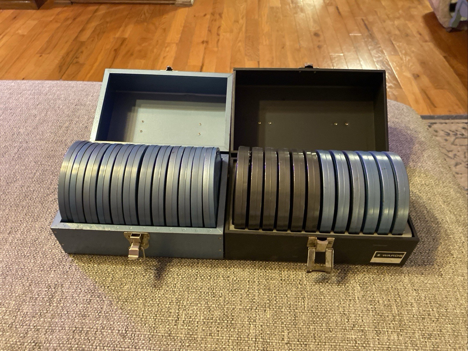 2 Vintage 8mm Film Canister Reel Case With 24 EMPTY Reel Canisters Wards