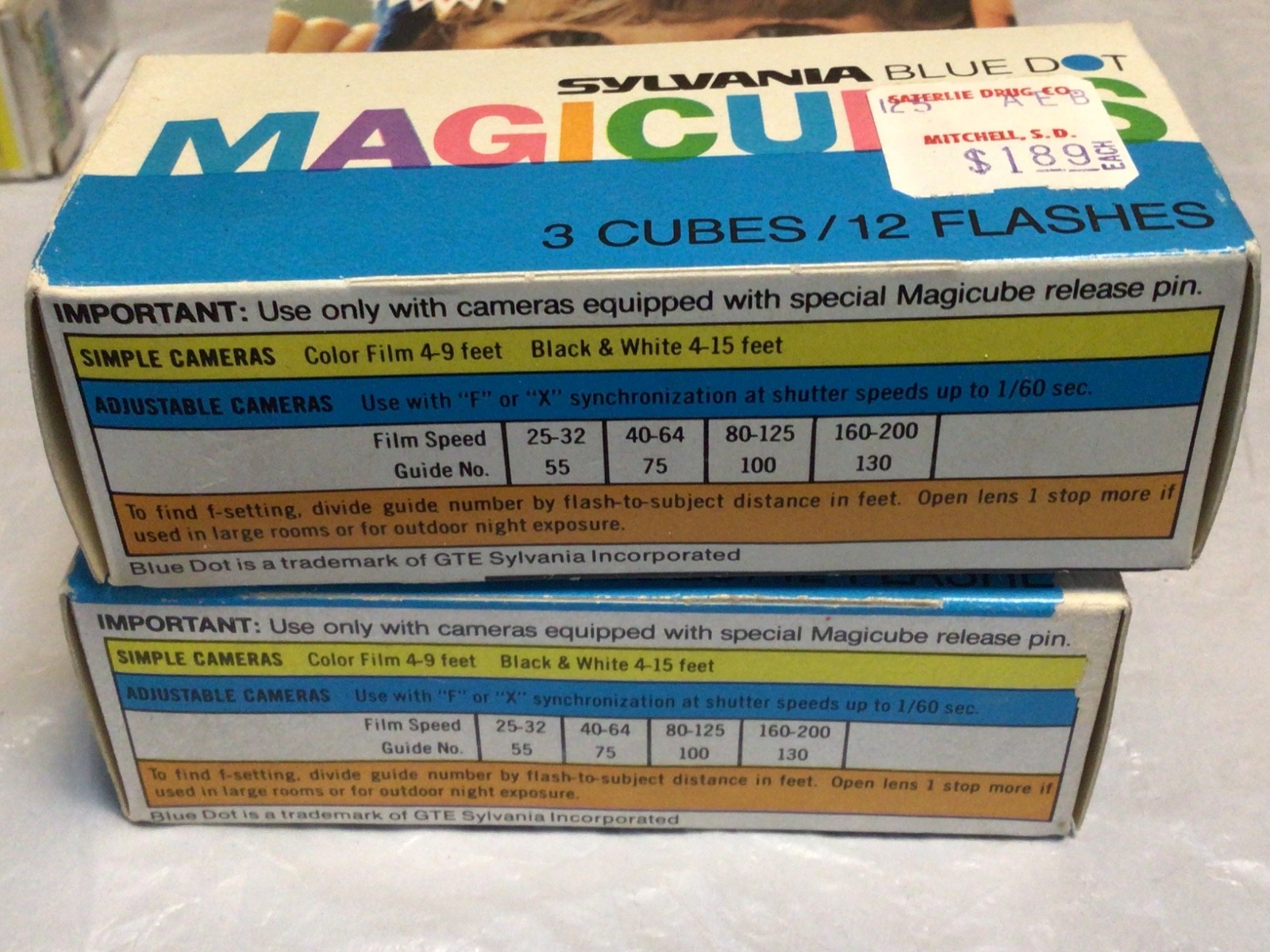 Vintage Sylvania/Westinghouse MAGICUBES & FLASHCUBES (6) 3-Packs Flash Cubes NOS