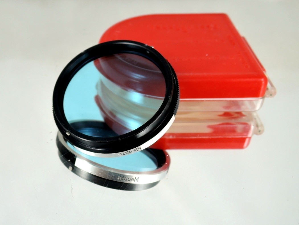 Flexaret MEOPTA B1 B36 Blue Filter Czechoslovakia Genuine Accessories Bayonet
