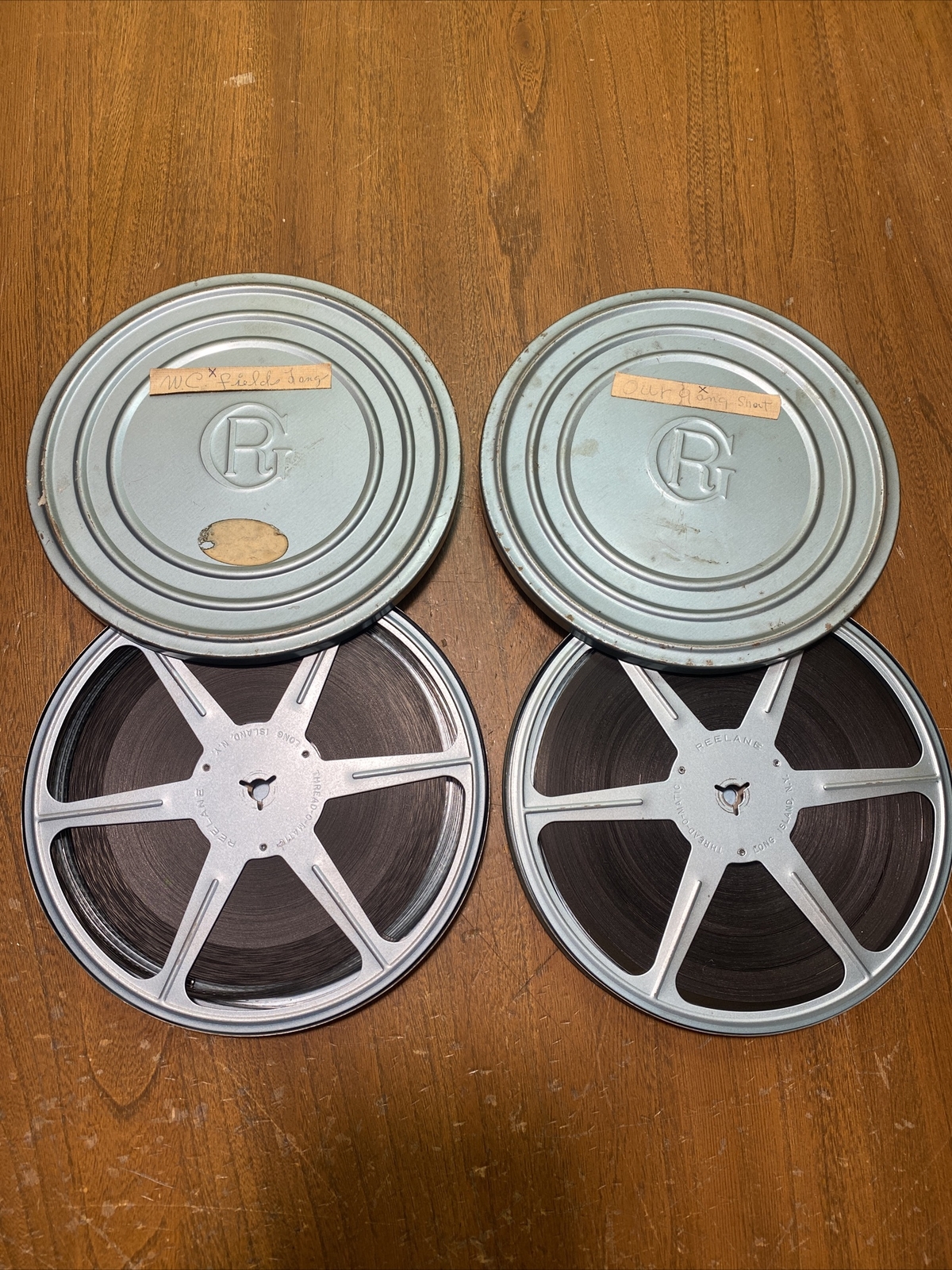 Reelane Metal Green Film Reels Canister Can Case WC FIELDS OUR GANG