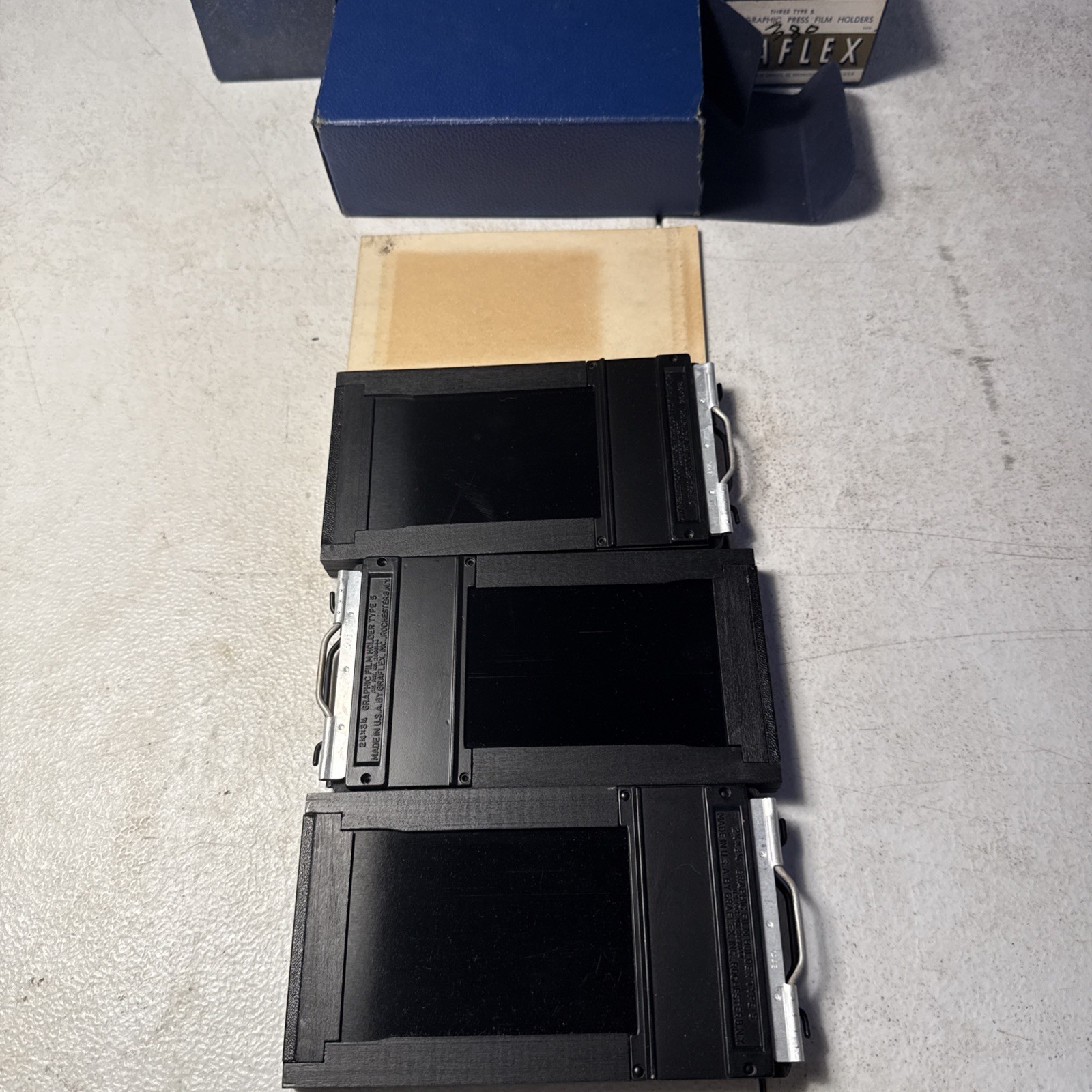 Vtg Graflex bundle Press & Roll Film Holder(s) 2 1/4 X 3 1/4 graphic “22”