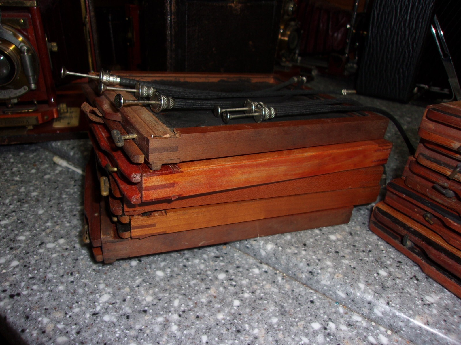 B395 antique camera plate lot 4 3/4 x 6 etc