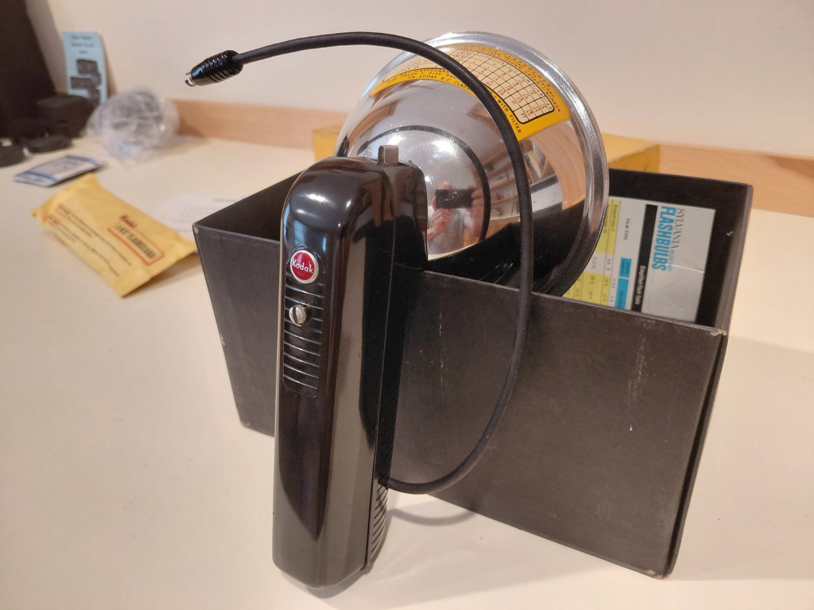 Kodak 1952 Model 720/721 Standard Flash Holder Set Complete (tricolor & 2-way g