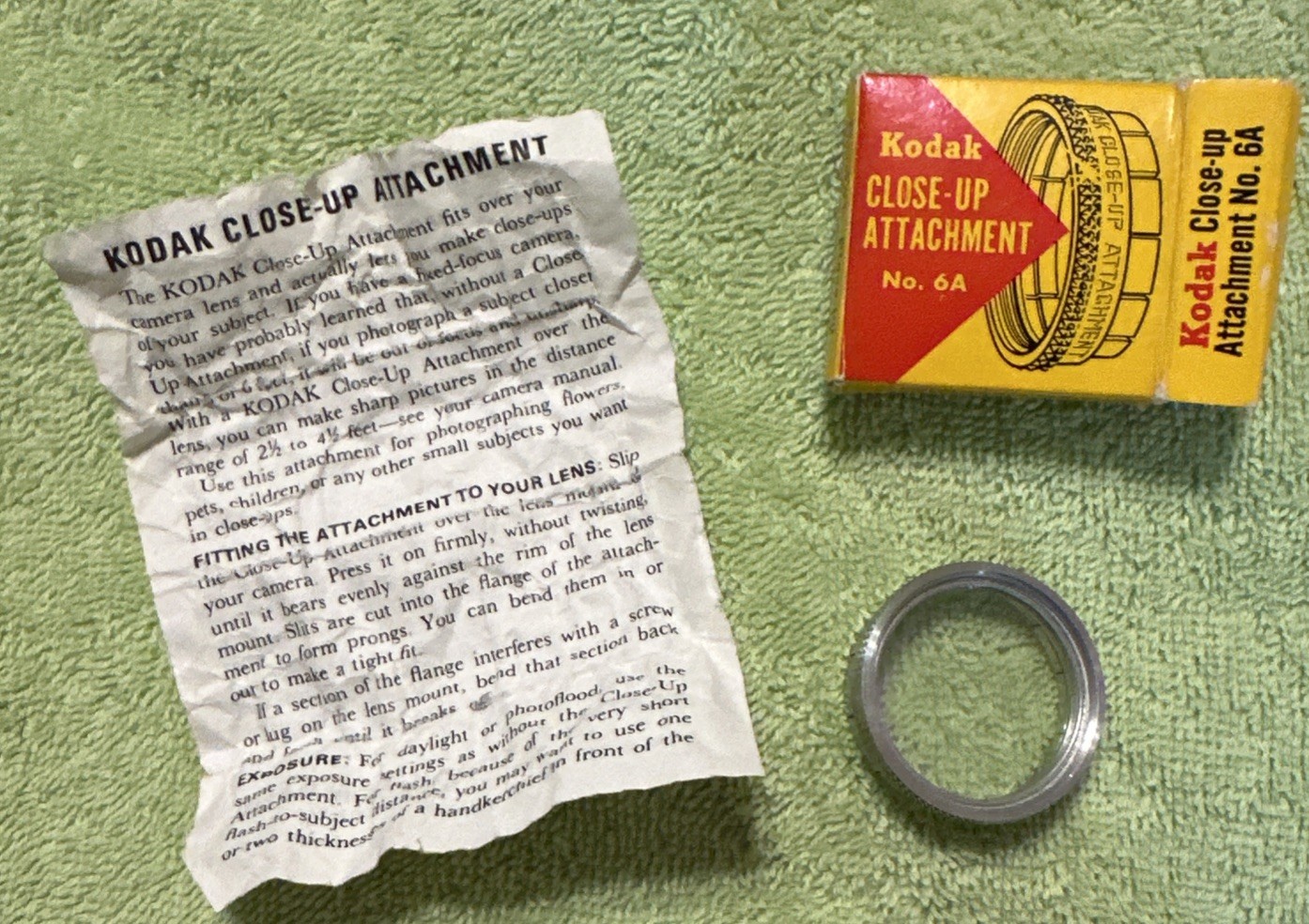 Vintage Kodak Close-Up Attachment No. 6A, Made in USA