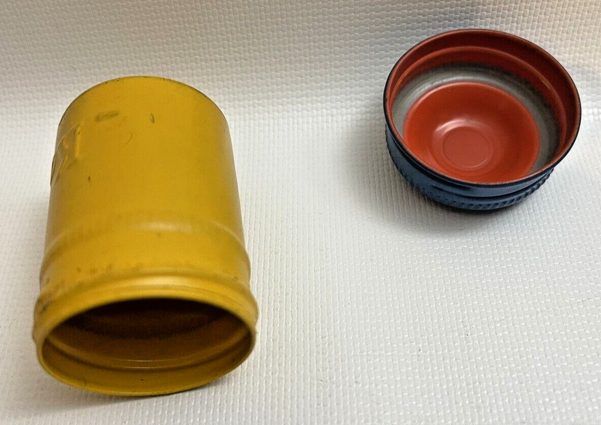 Kodak Empty Metal 35mm Film Canister (Yellow w/Blue Top) for Ektachrome Film