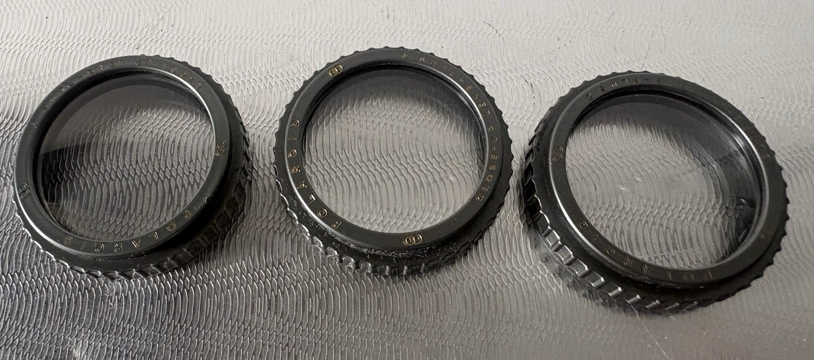 Polaroid Close-Up Lens Kit #550 for Model 110 series – 3 w/Leather Case -RARE