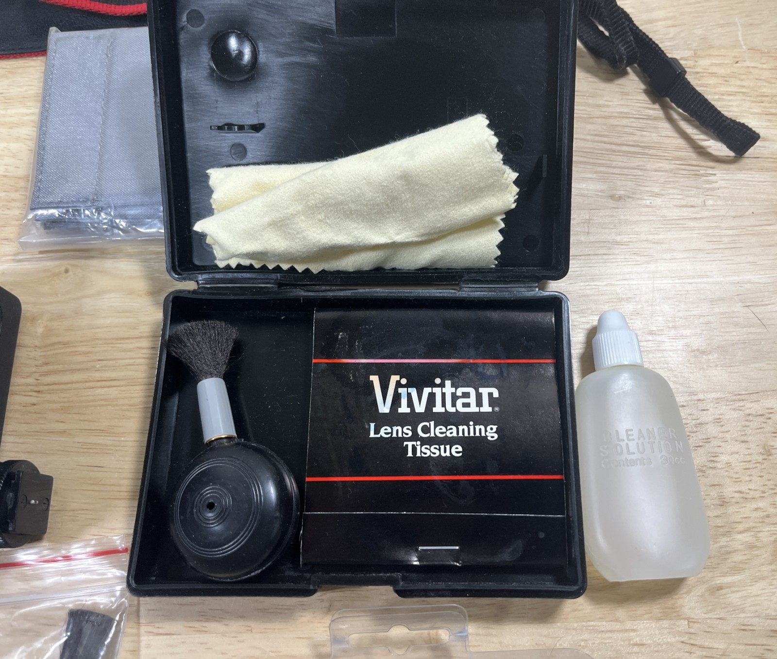 Vintage Camera Accessory & Parts Lot – Vivitar – Canon – Filters – Cleaning Kit
