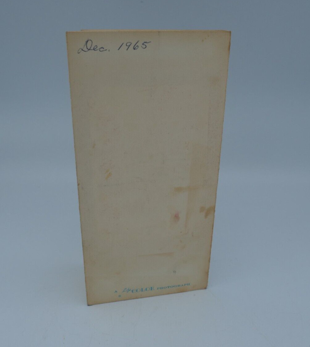 Vintage 1960’S Photograph Card Stock Folder For ” SANTA AND ME ” Photo