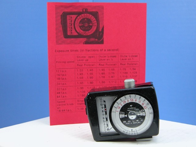Tested/Working Bolex EXPOSURE METER For Bolex Rx 16mm Movie Camera Nice!