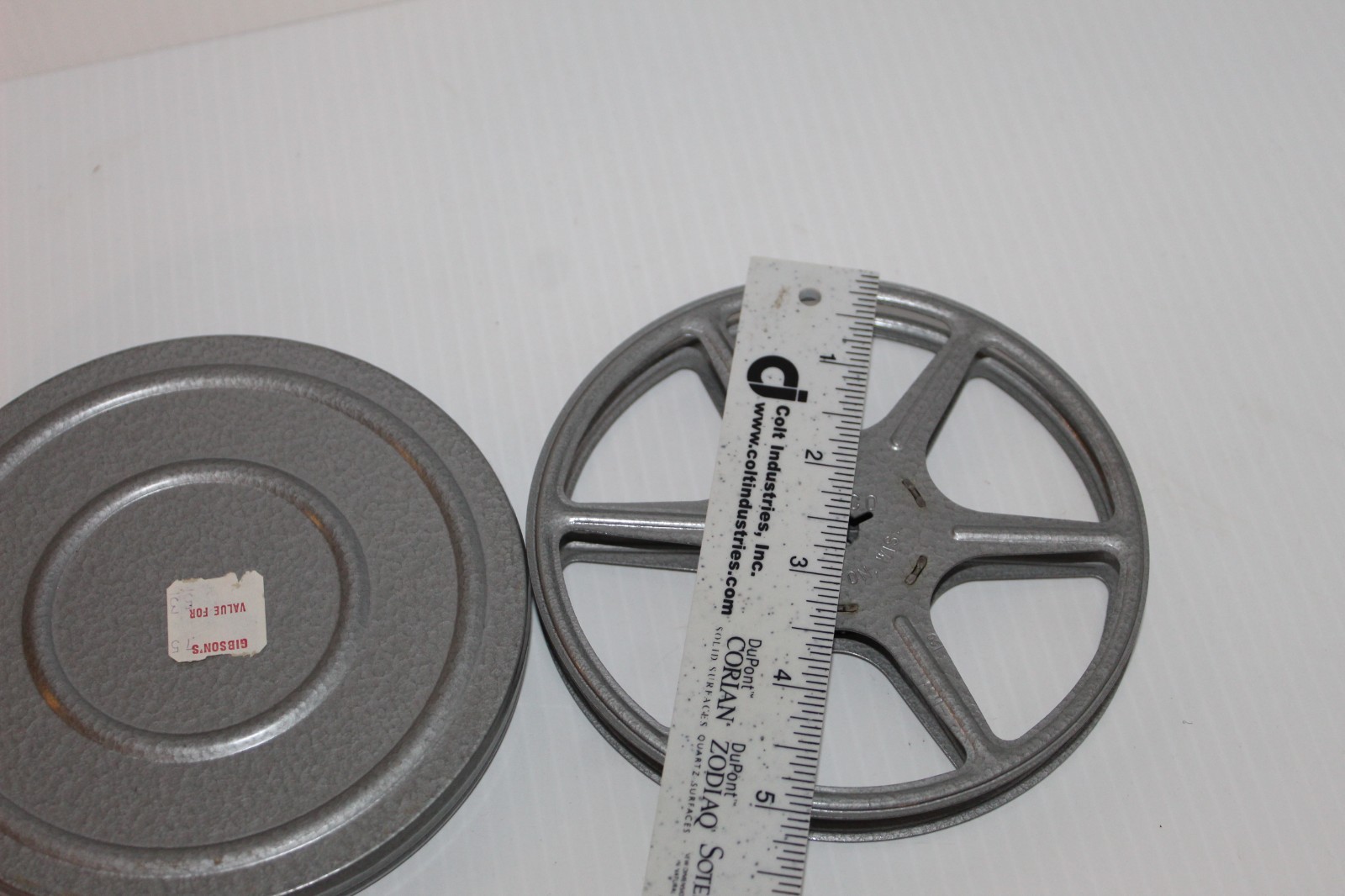 Vintage Kenco 8mm Film Canister 5″ EMPTY Reel Tin Canister Burlington Made USA
