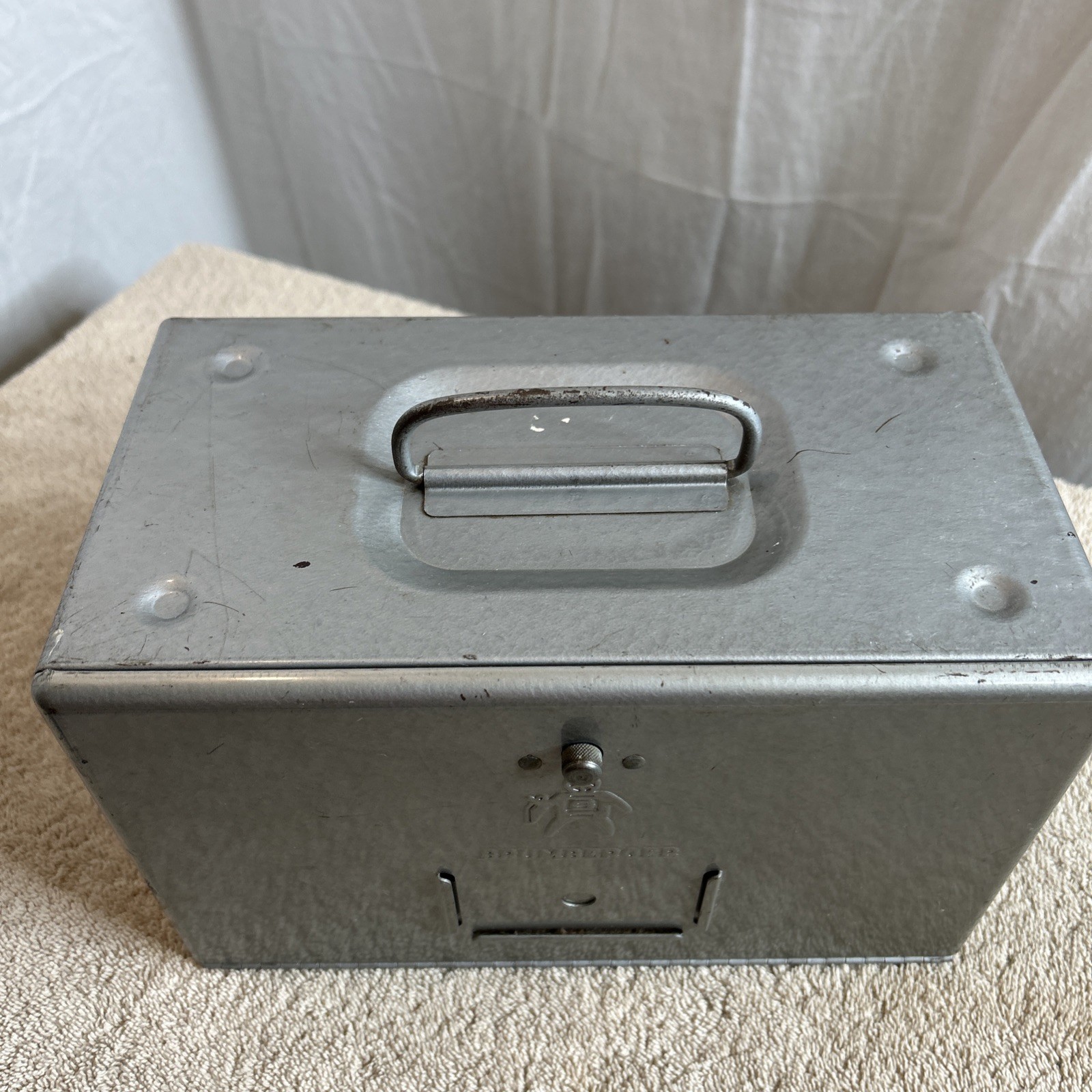 Vintage Brumberger Metal 8mm Film Chest Carrying Case 12 Slots 200-B01
