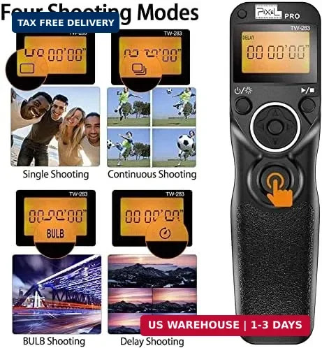 PIXEL Digital SLR Cameras Shutter Release Remote Control Timer for Nikon Z6 Z7 D
