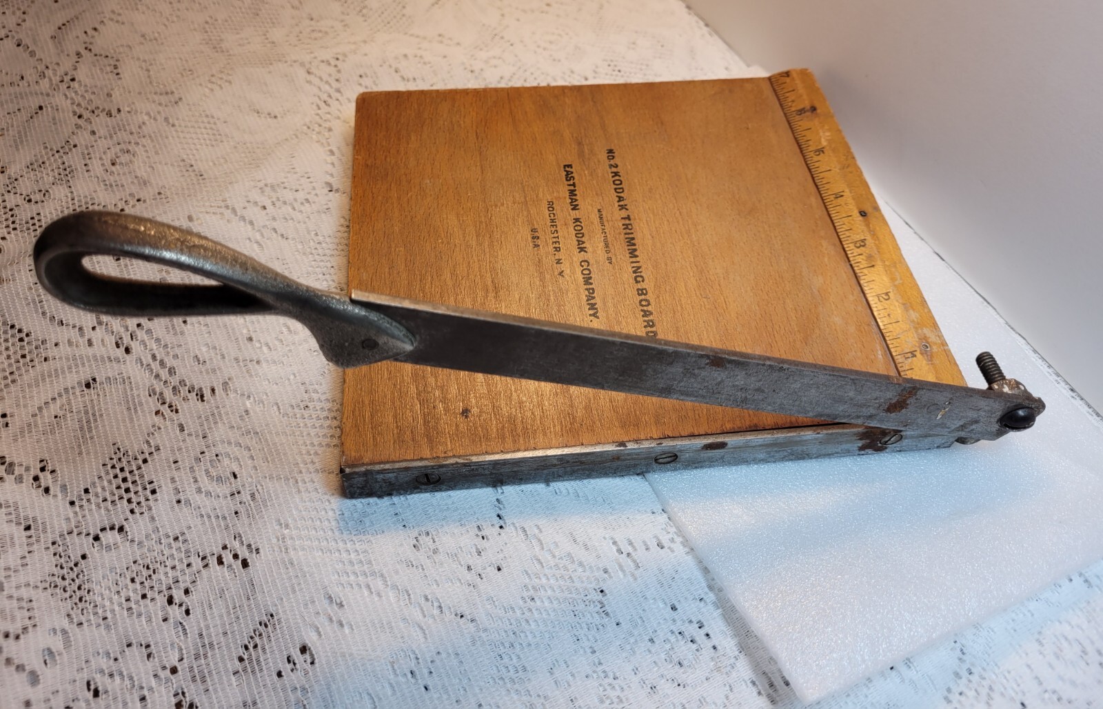 Antique EASTMAN KODAK No. 2 Trimming Board with Cutting Handle