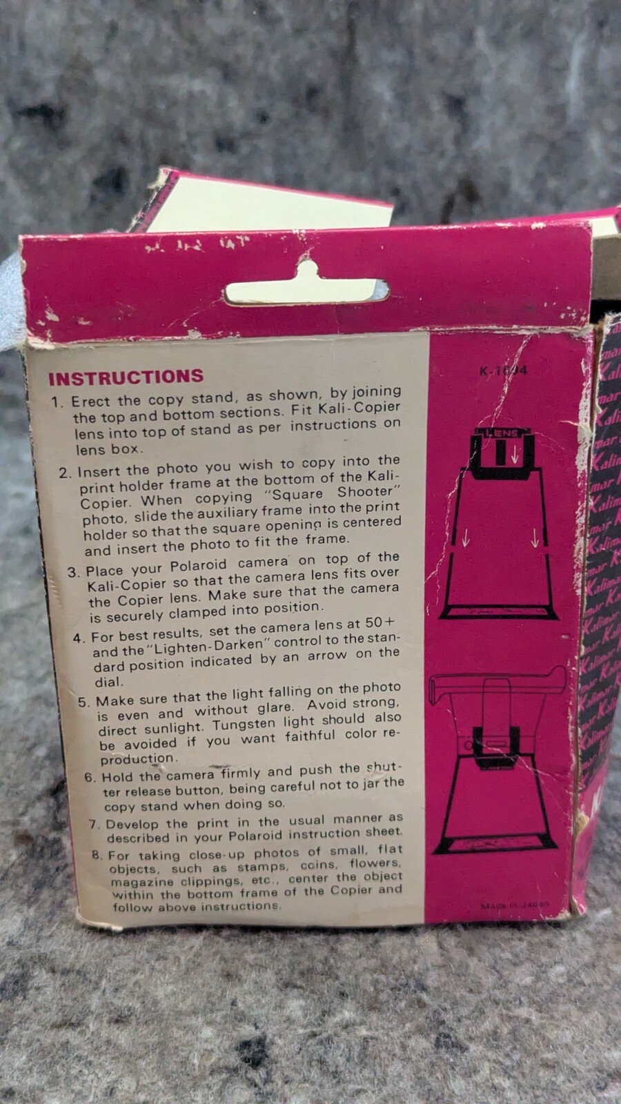 Vintage KALI-COPIER Accessory for Polaroid Colorpack II Camera