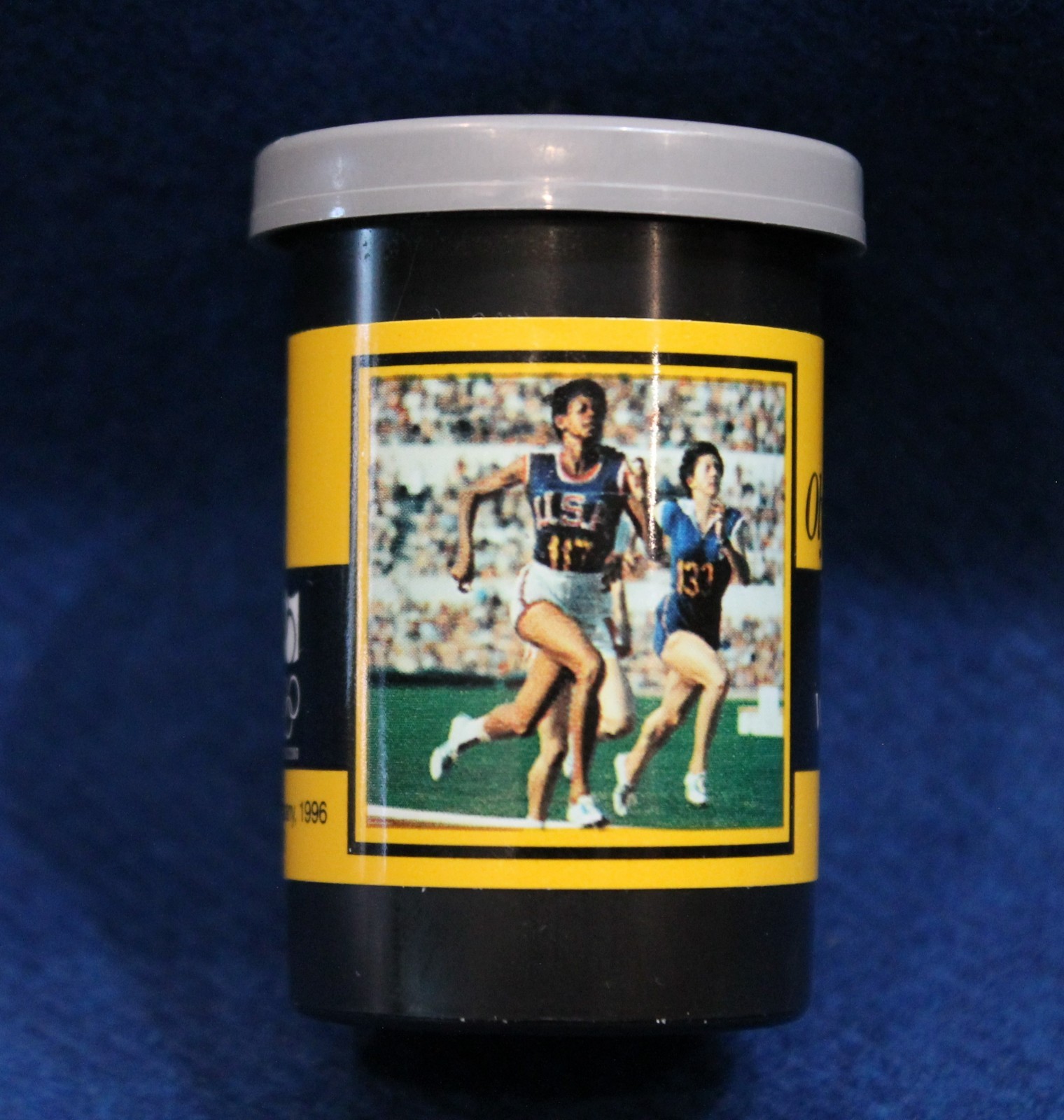 1996 KODAK FILM CANNISTER OLYMPIC MOMENTS WILMA RUDOLPH (1960 ROME) – empty (B)