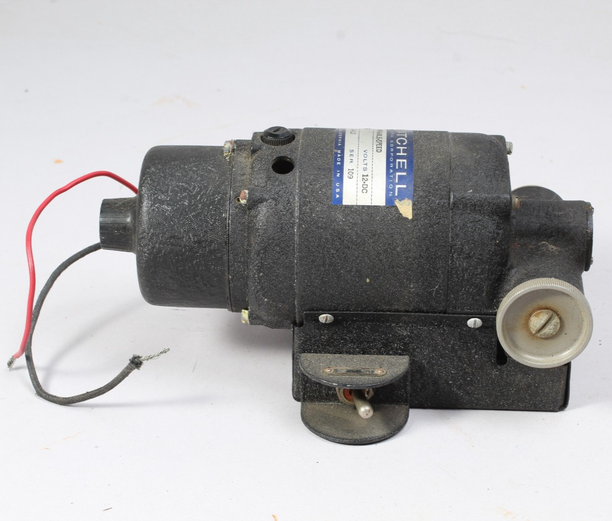 MITCHELL CAMERA VARIABLE SPEED MOTOR MODEL 1-W-12 FOR MOVIE CAMERA UNTESTED