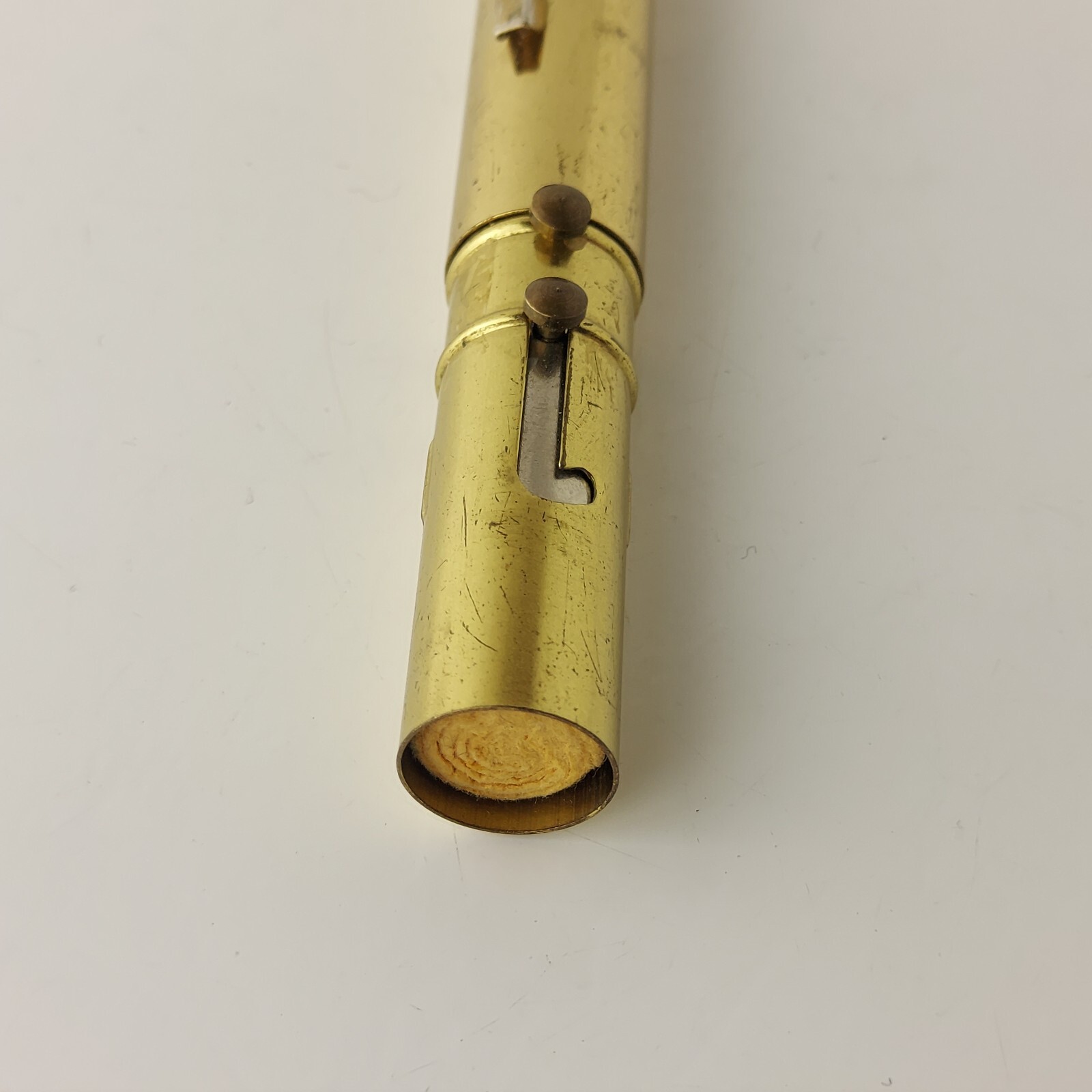 Vintage Retractable Double Ended Brass Camera Lens Brush and Polisher #5856