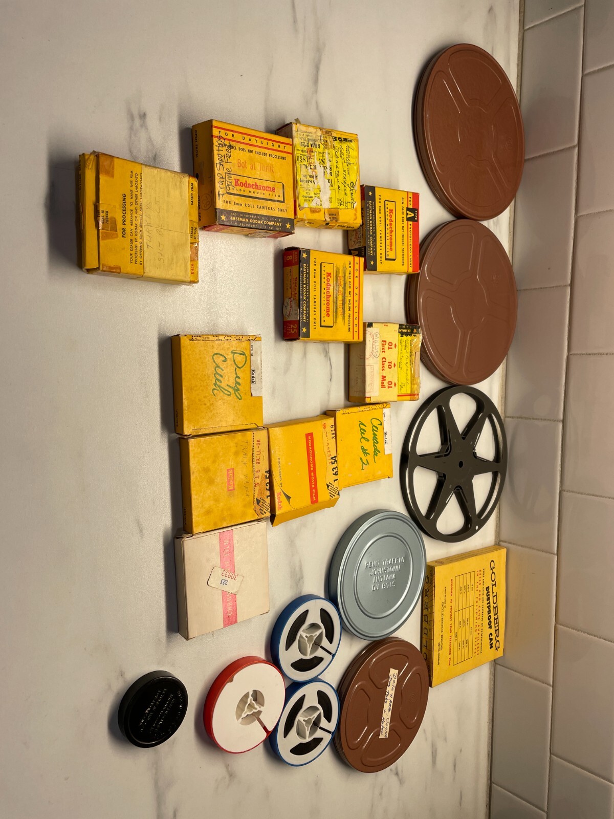 21 VTG Film Reel Lot Bell & Howell Goldberg Bros Super 8/8 Mm