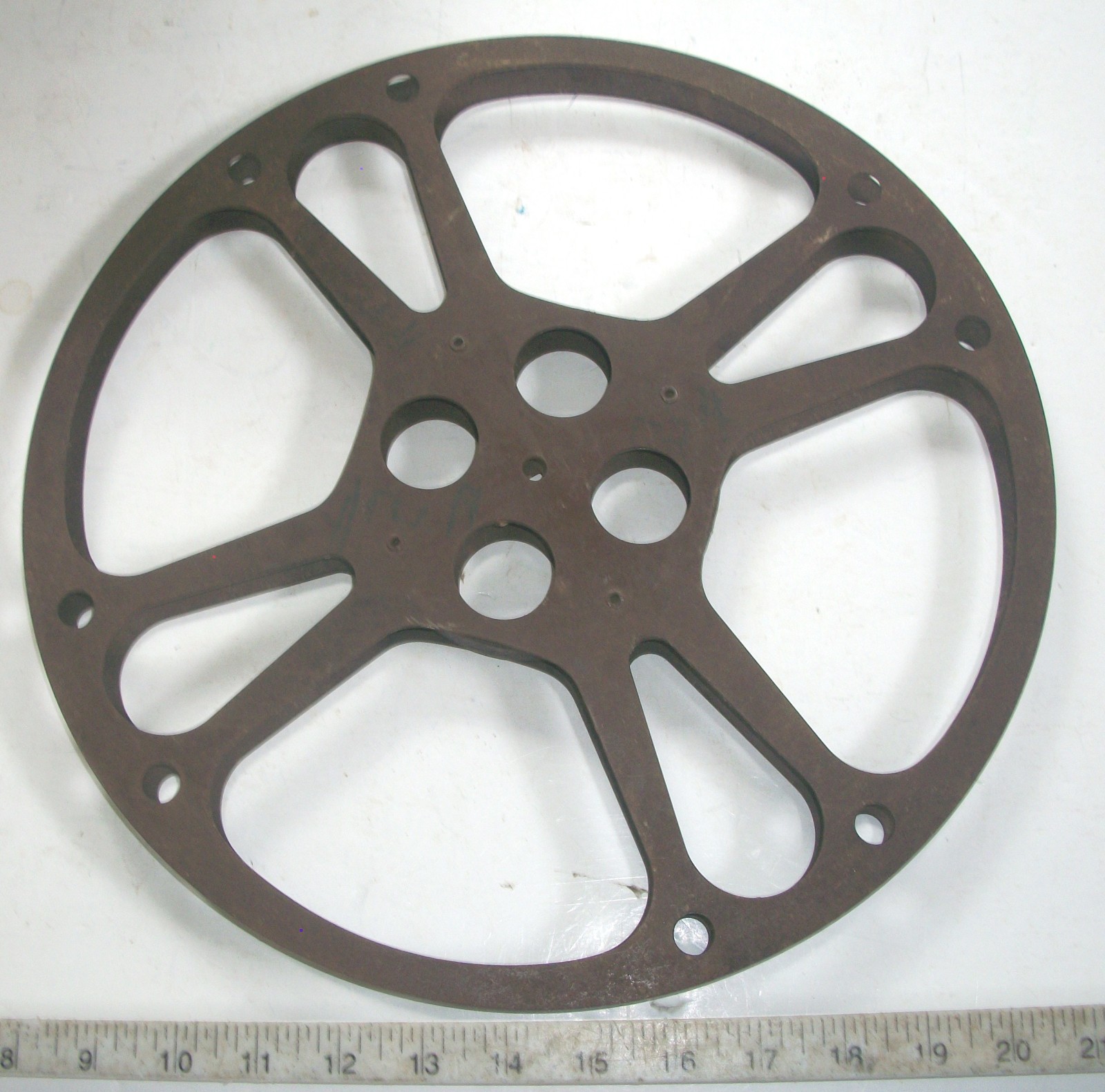 Vintage 16mm Movie Motion Picture Steel 13-3/4 inch Film Reel for Decor