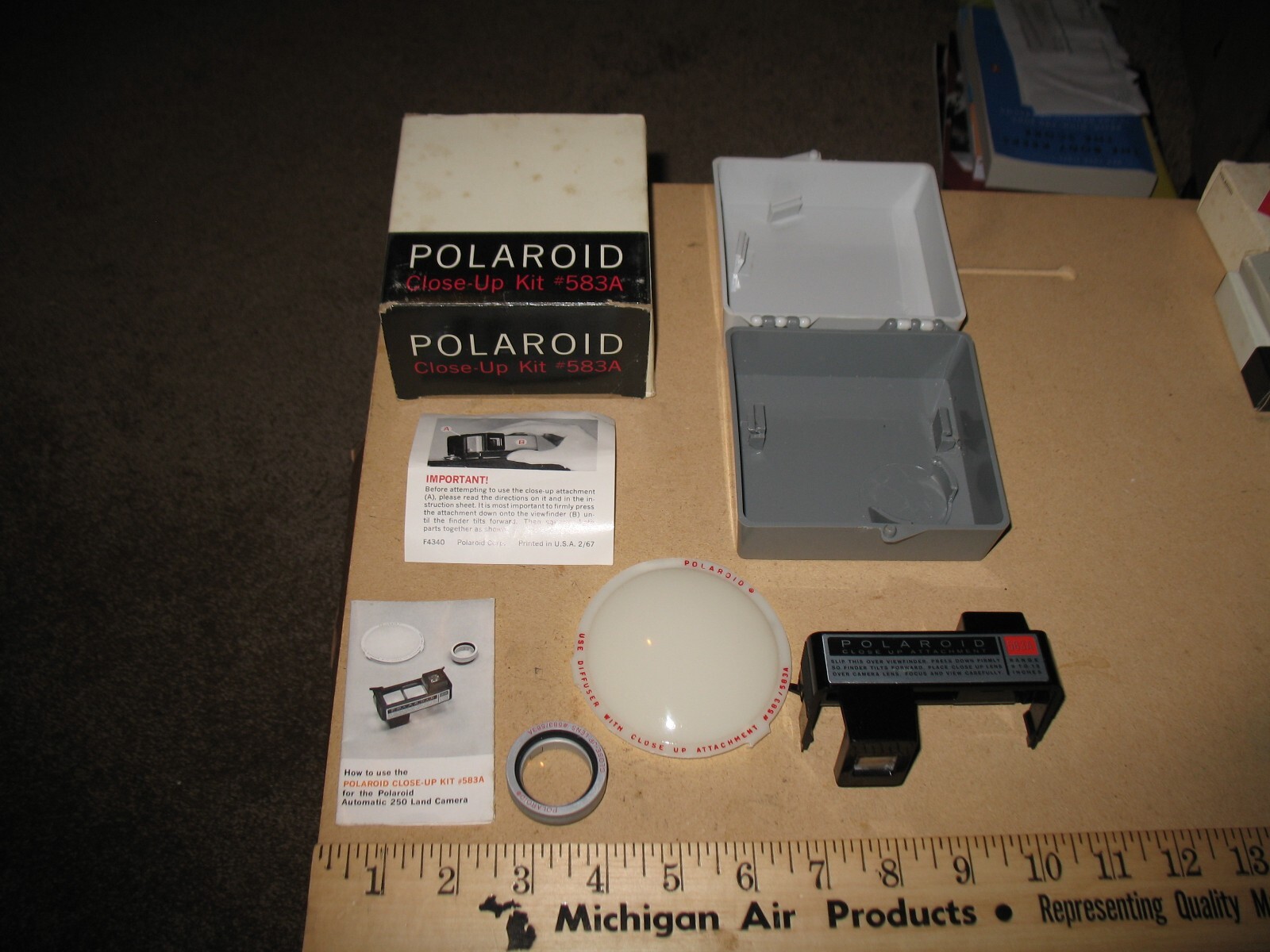VTG NOS? POLAROID 250 CLOSE UP KIT #583A FOR AUTOMATIC 250 LAND CAMERA