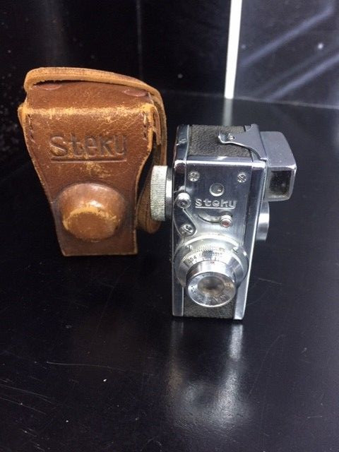 Steky I 16mm Sub-Miniature Camera w/ 2.5cm f/3.5 Lens & Case E.P. Marks Japan