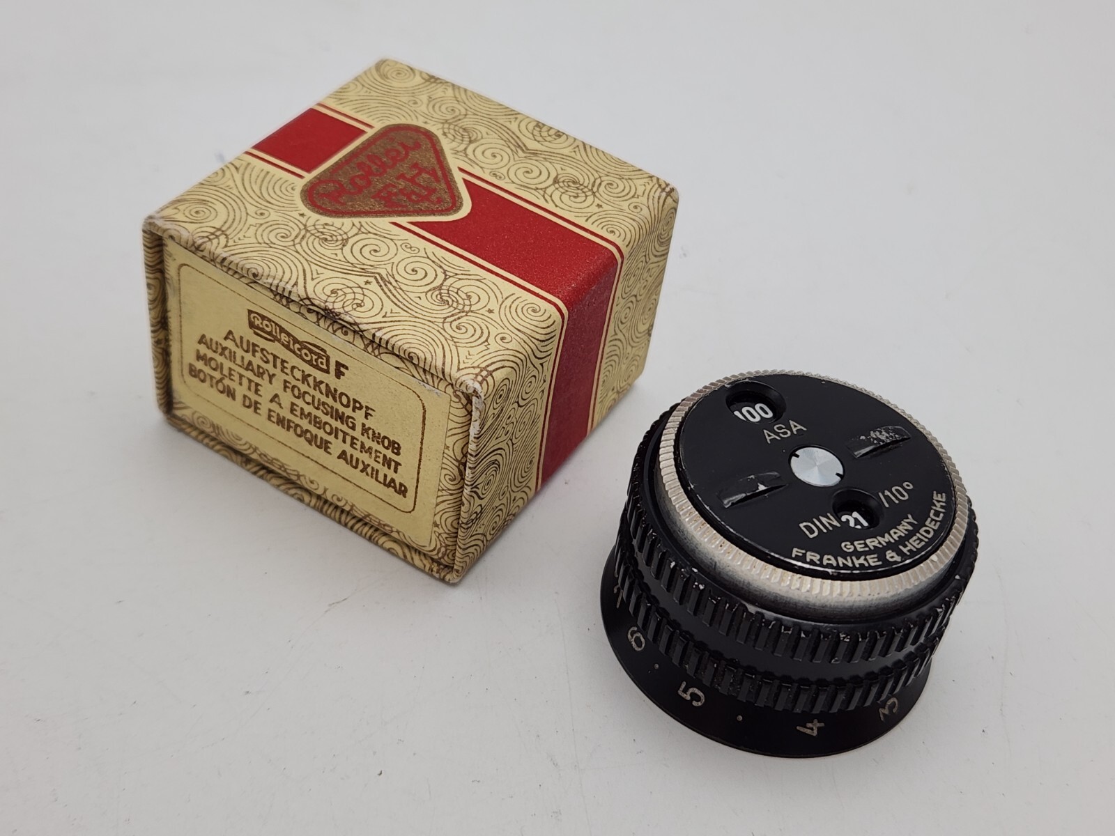 Rollei Rolleicord F Aufsteckknopf Auxiliary Focusing Knob Rolleiflex w/ Box