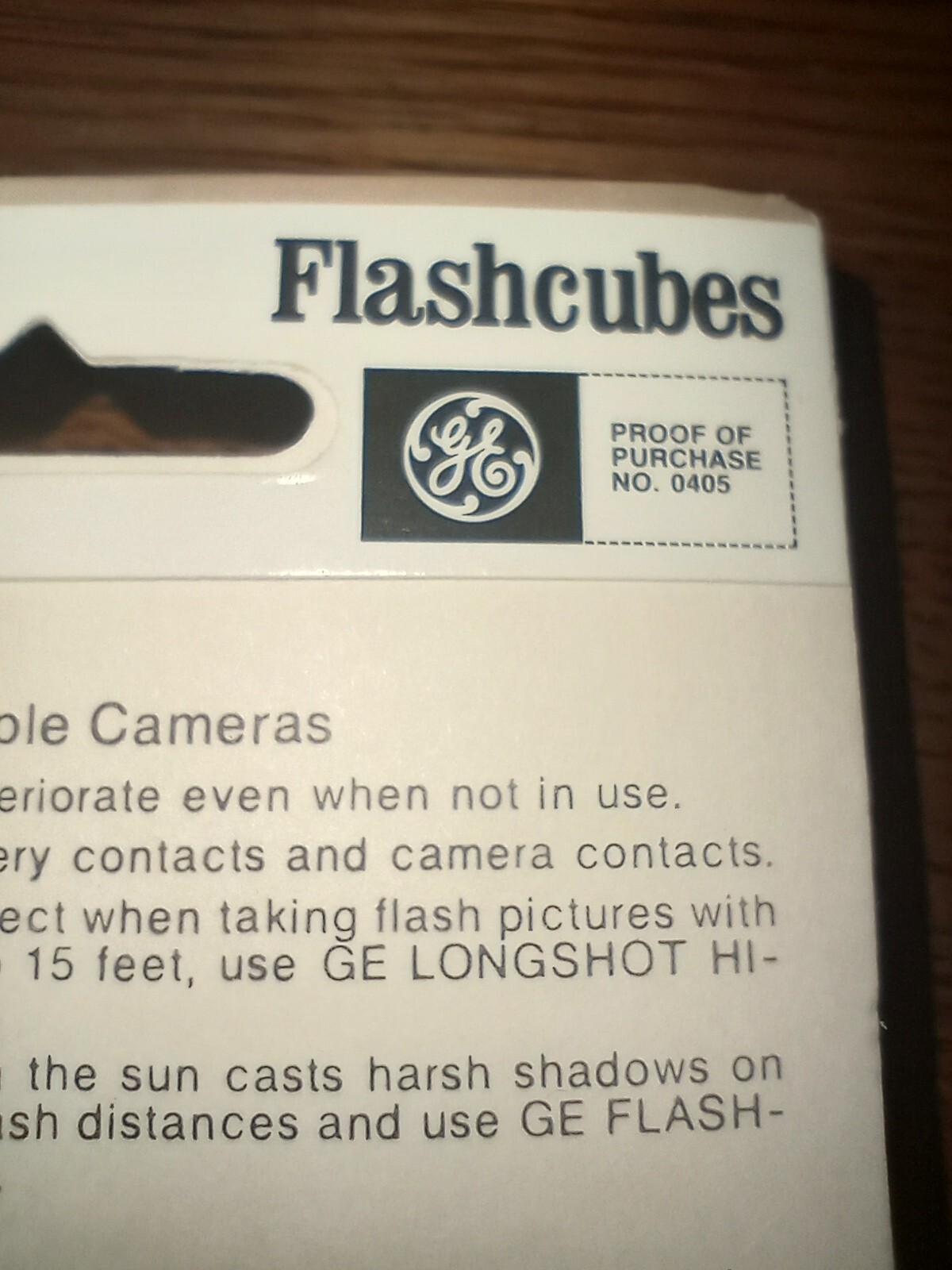 Vintage GE Flash Cubes, 3 cubes, 12 flashes for Standard Cube Cameras