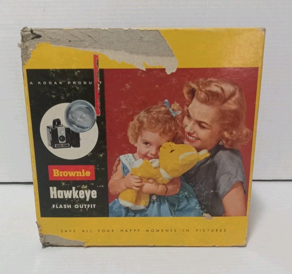 Vintage KODAK KODALITE 5-1/4″ Flasholder With 7 Bulbs & Original Box!