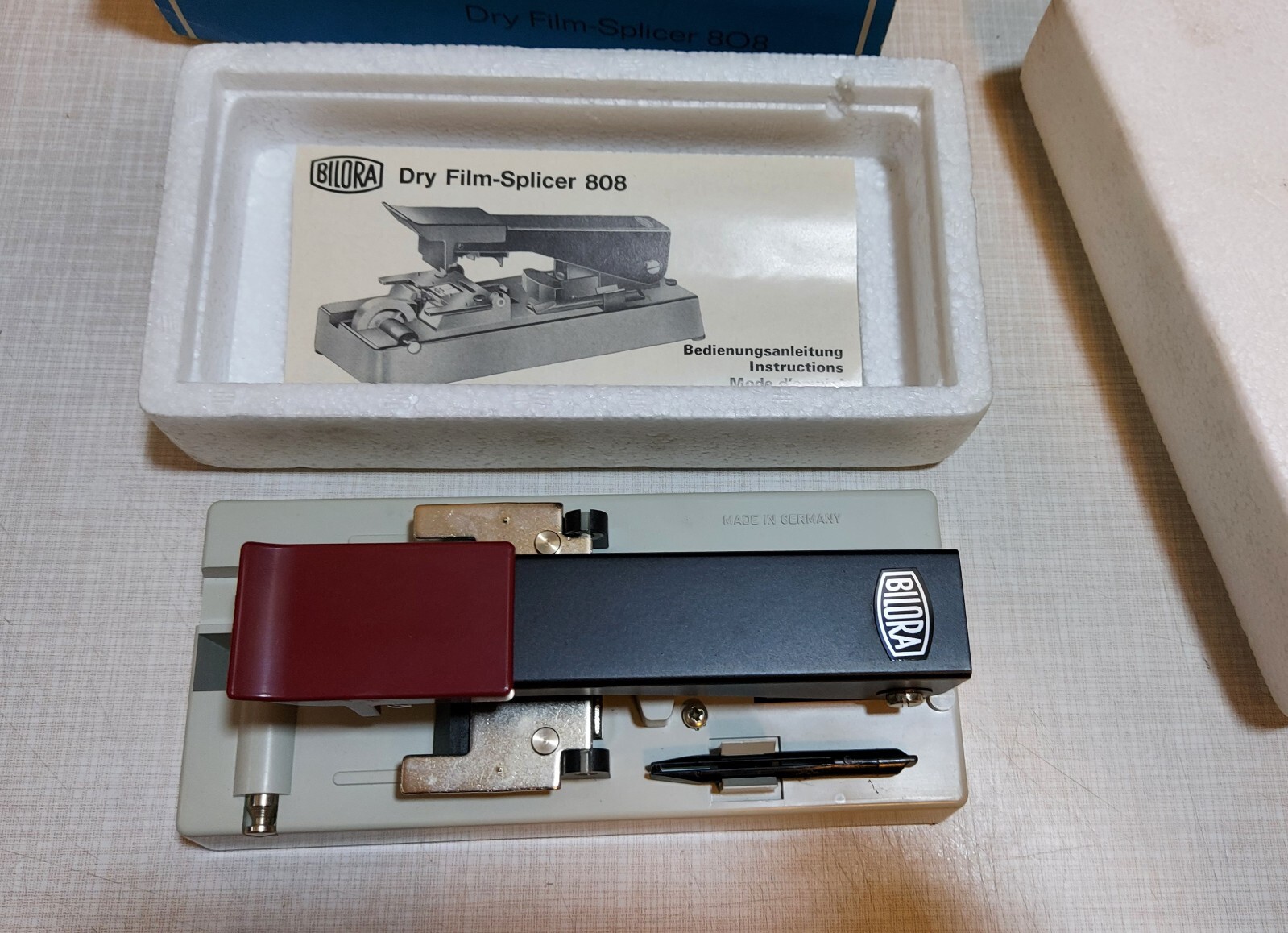 📽 VINTAGE NIB BILORA SUPER 8mm 808 DRY FILM SPLICER W. GERMANY