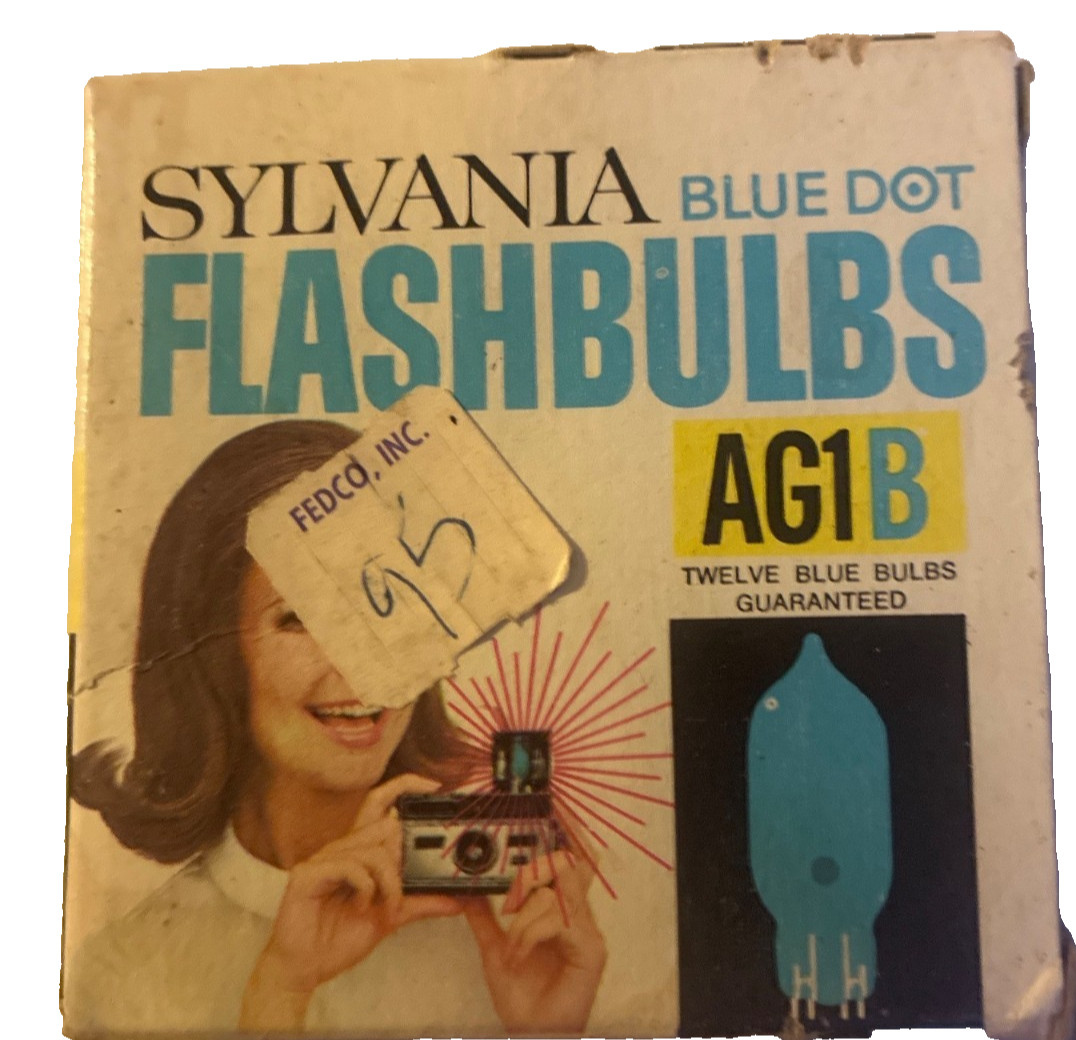 Sylvania Blue Dot AG1B Flashbulbs For Cameras – 12 Pack – Vintage Photography Ac