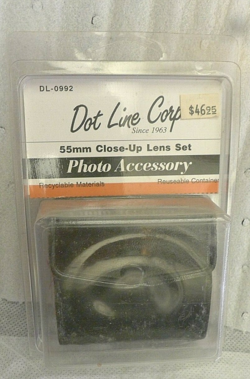 55mm Close-Up Lens Set by Dot Line Corp DL-0992 NOS NEW with Case & Package
