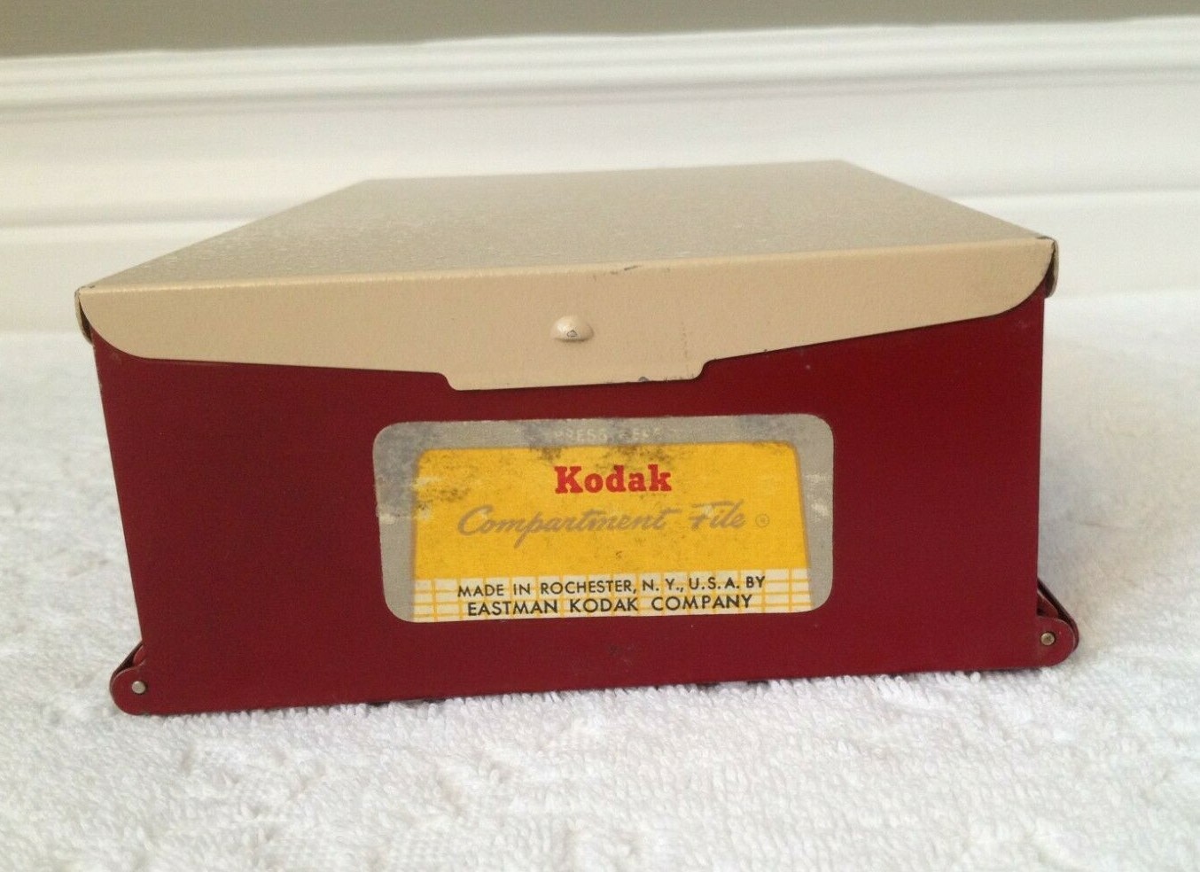 Vintage 1950’s Eastman KODAK Co. Mounted Slides File-Box w Index-Card, Label